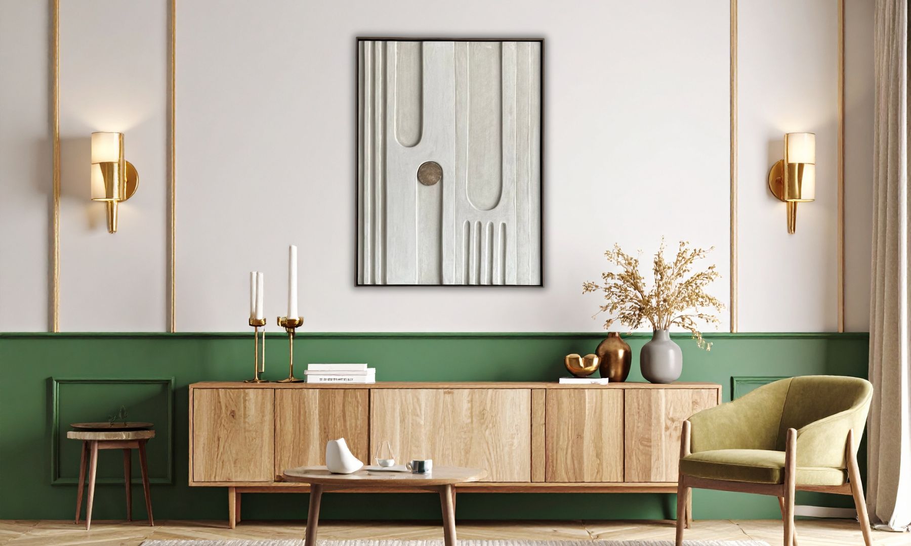 West Attic white Wabi Sabi wall art for modern homes