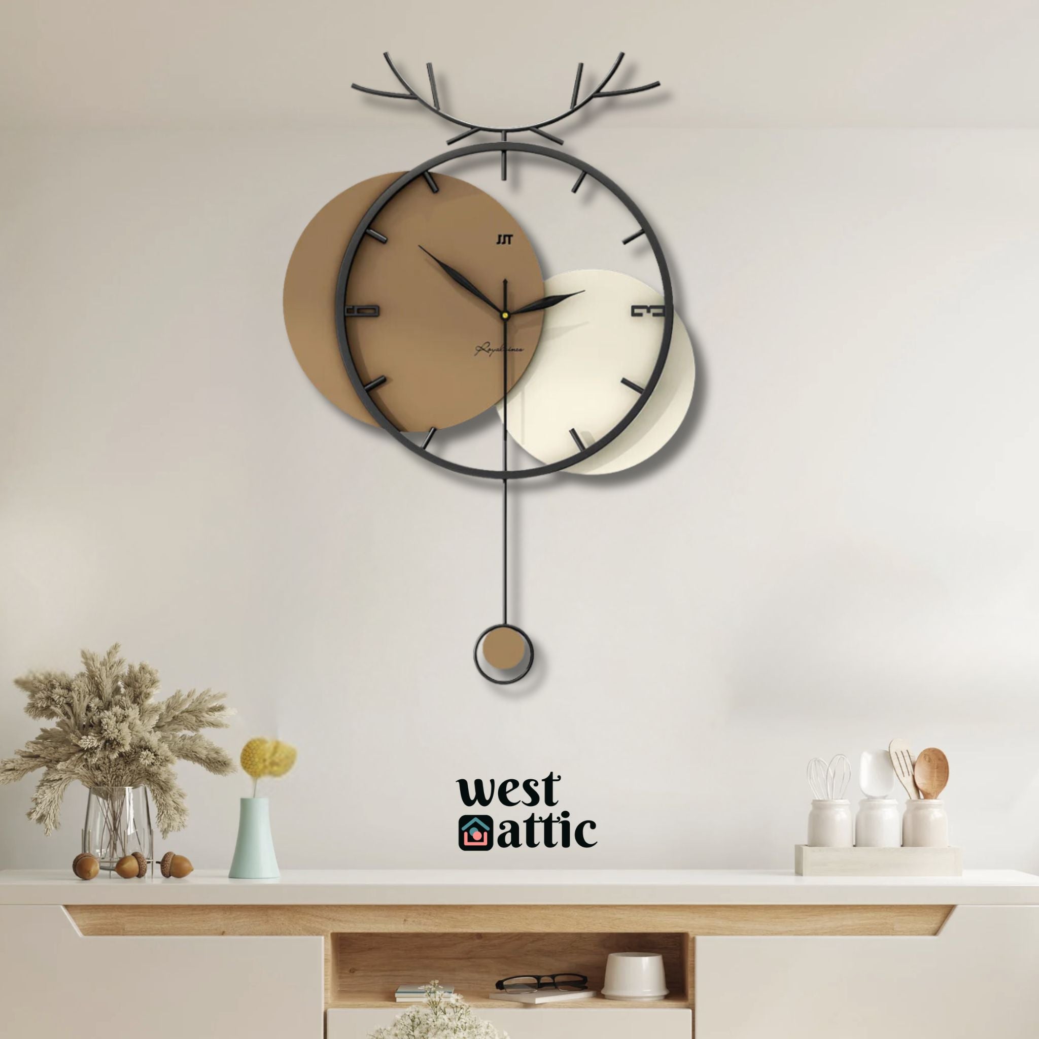Antler Eclipse Wall Clock