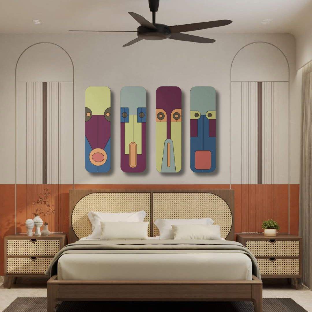 Color Play Modern Wall Art - Set of 4