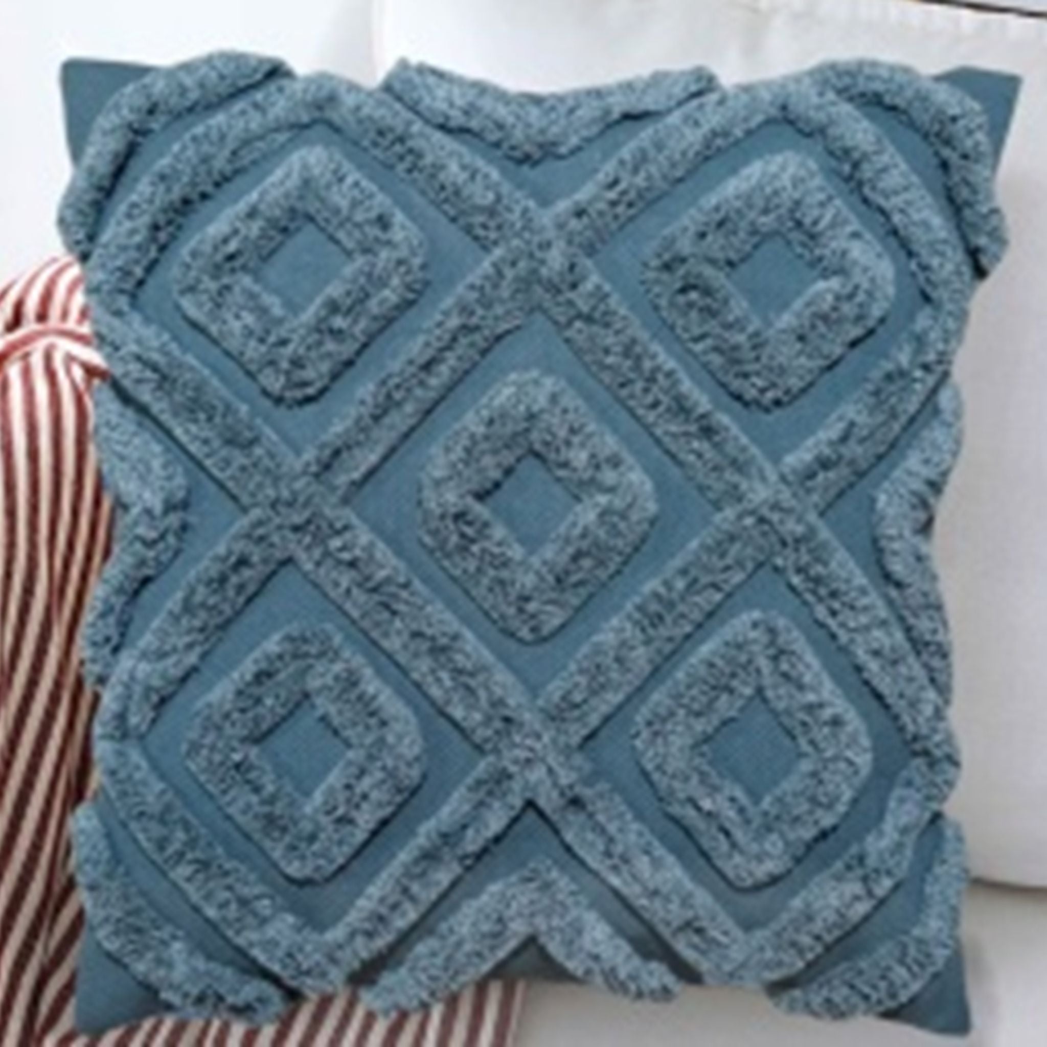 Diamond Tufted Cushion Cover - Grey