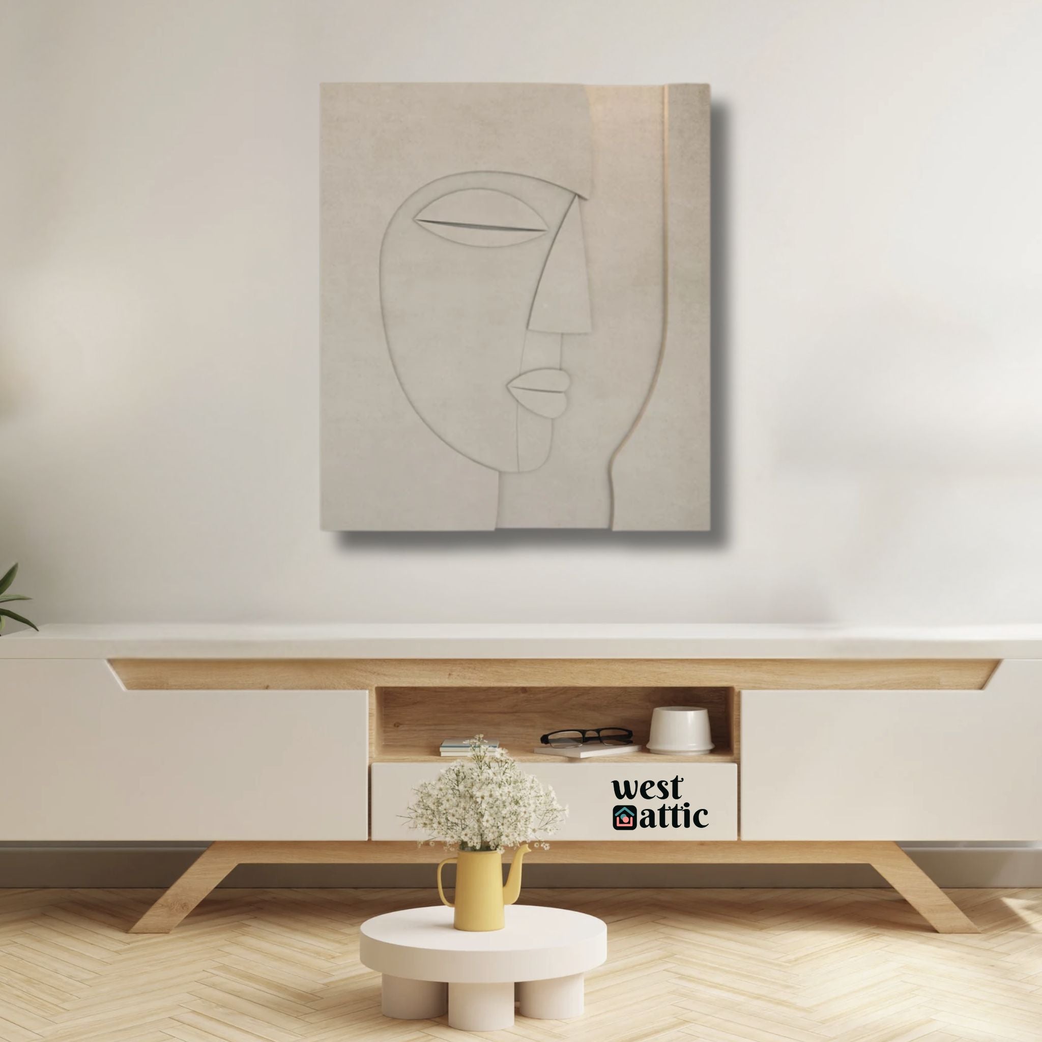 Face Outline Wall Art Painting