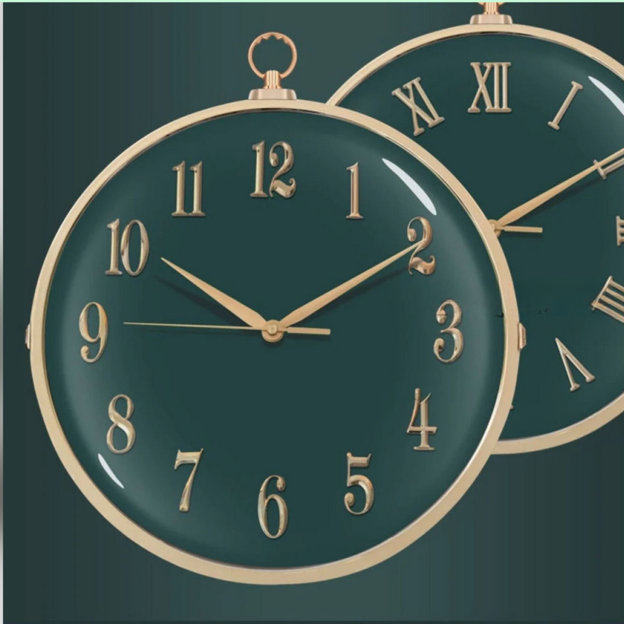 Antelope head Double Dial Hanging Wall Clock