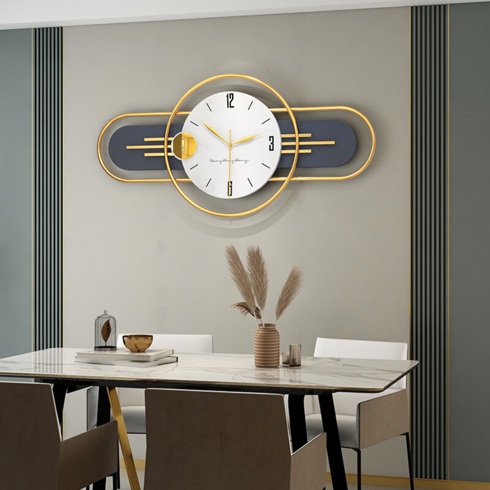 Cosmic Grey Wall Clock