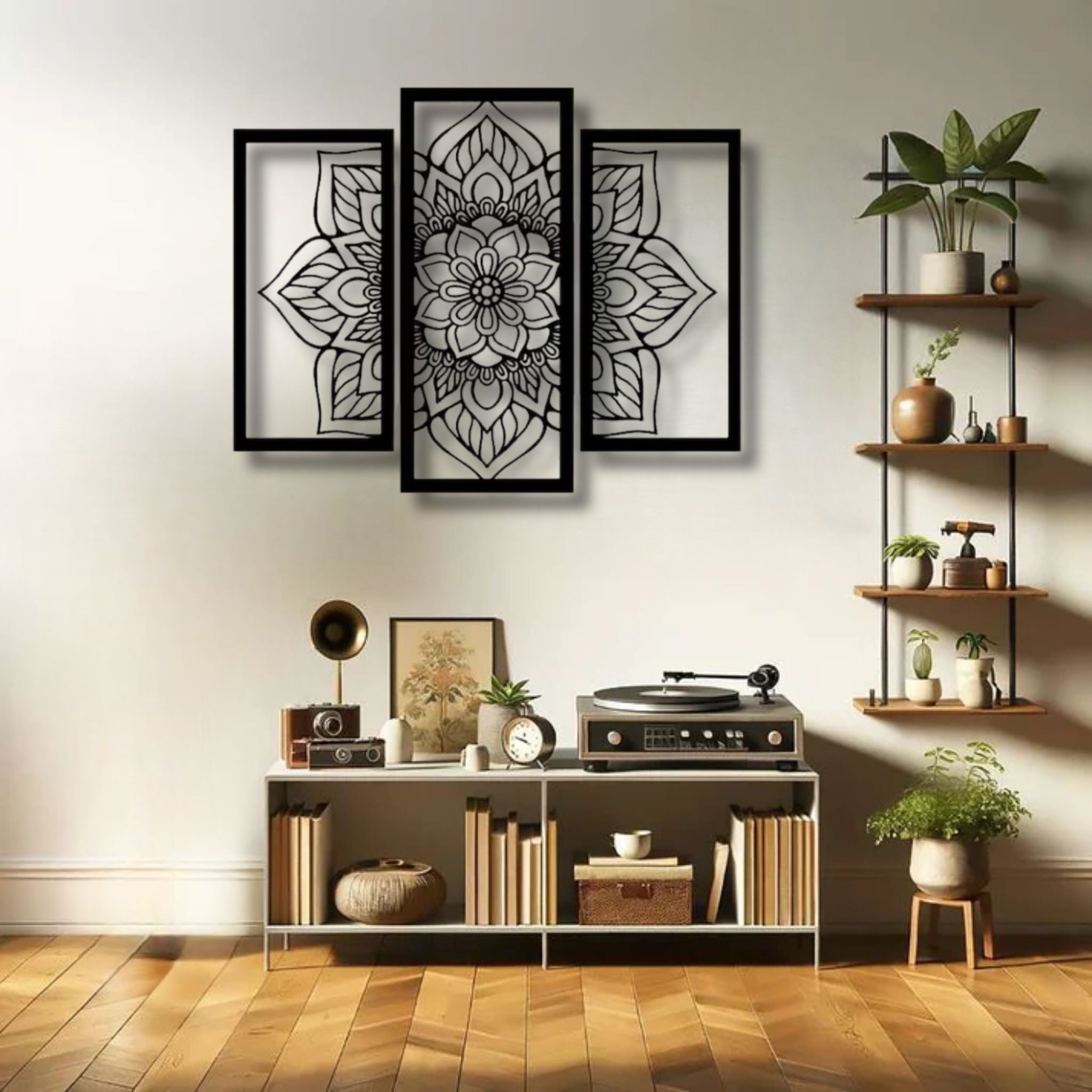 Intricate Mandala Design Metal Wall Art Panel