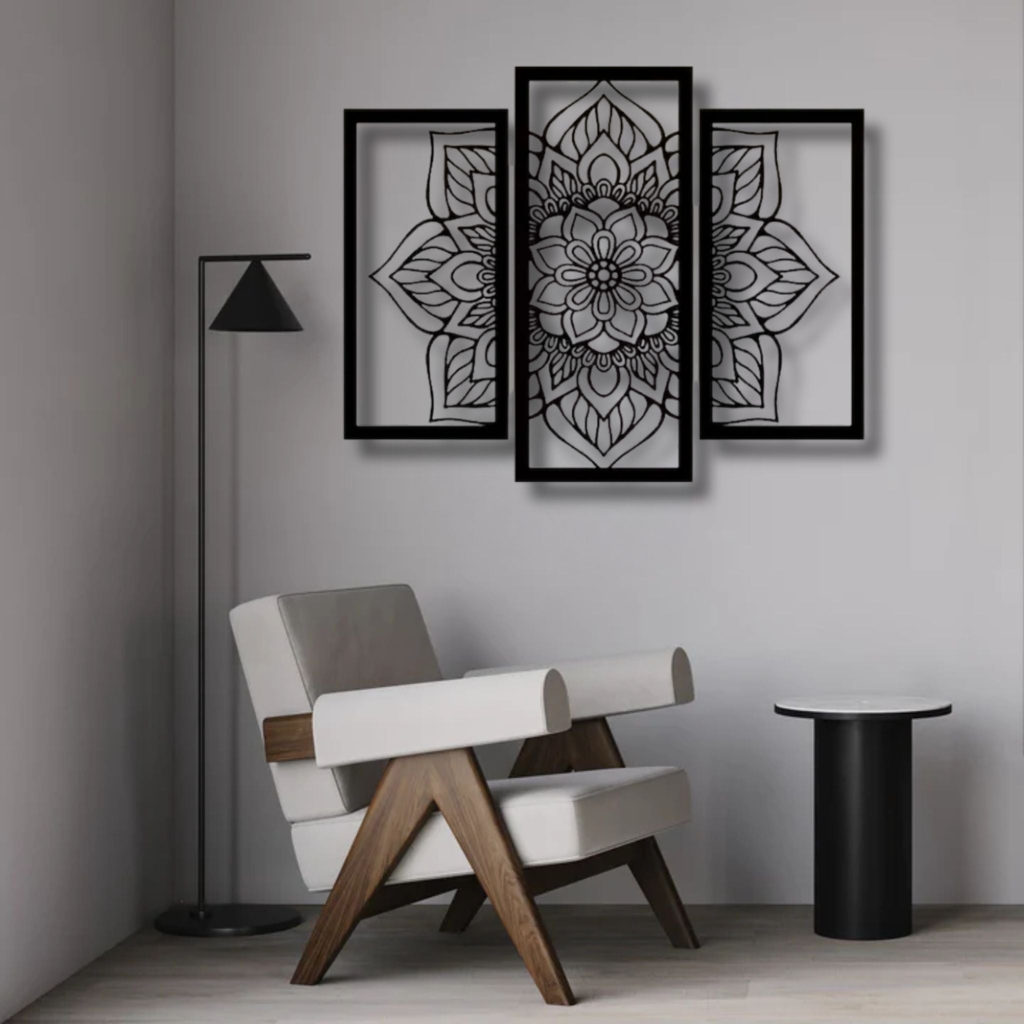 Intricate Mandala Design Metal Wall Art Panel