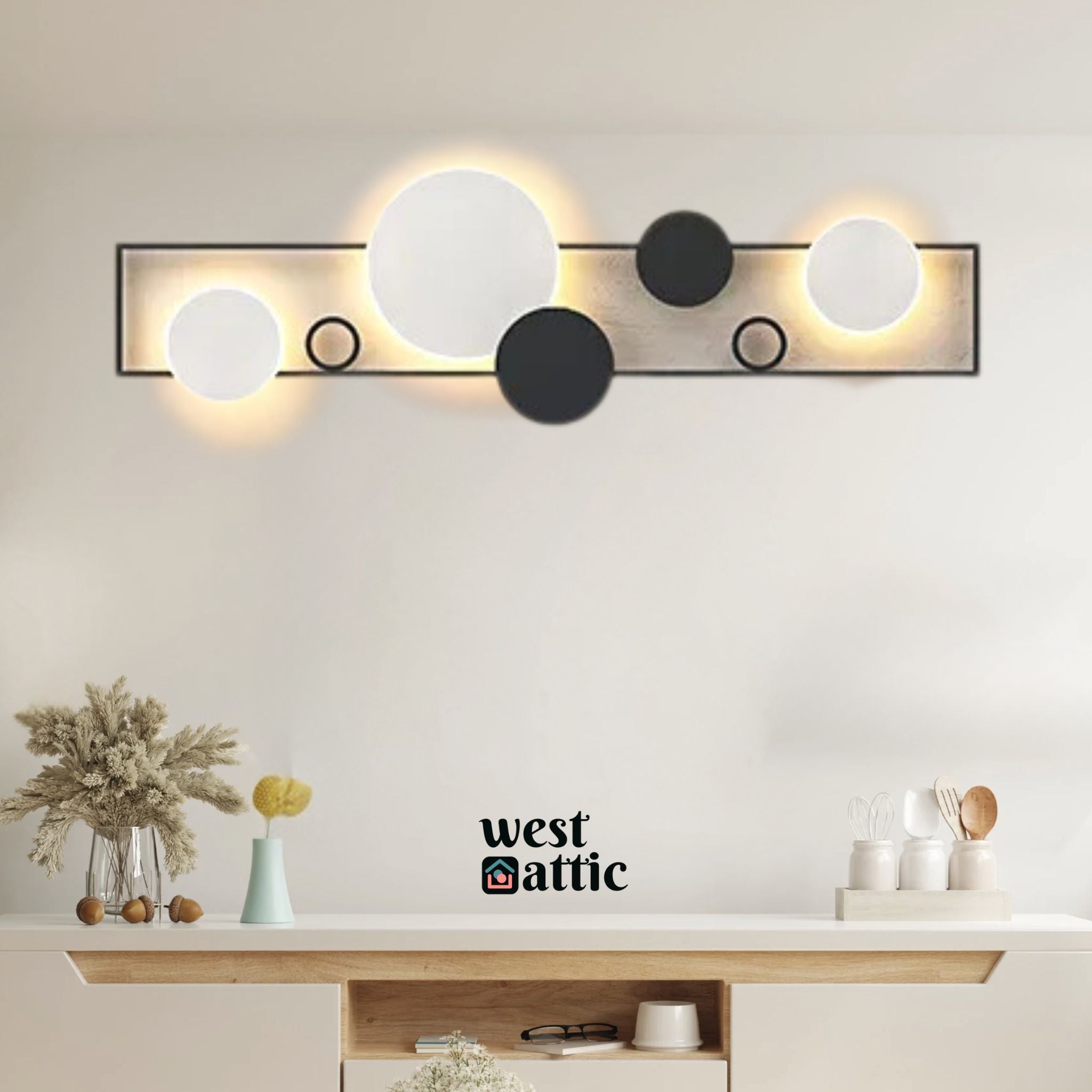 Lunatic Glow LED Metal Wall Art