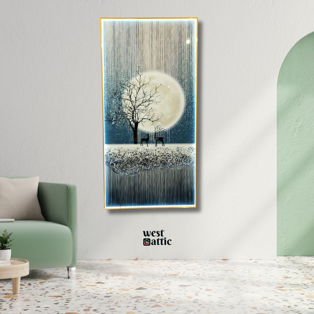 Moonlit Serenity LED Crystal Wall Frame