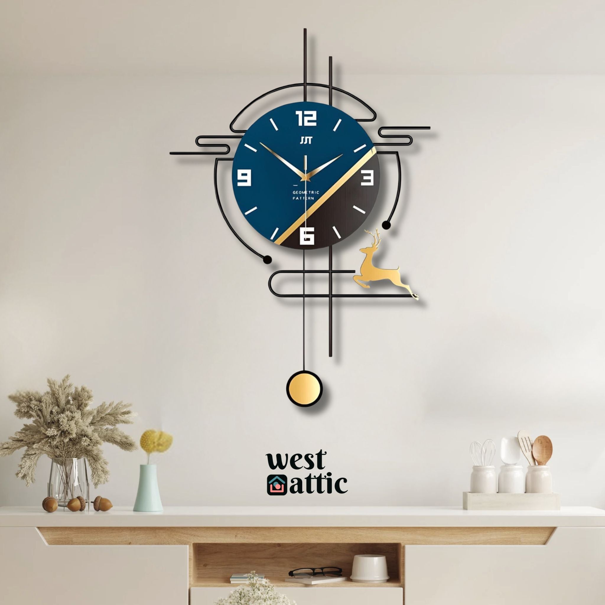 Stellar Deer Wall Clock