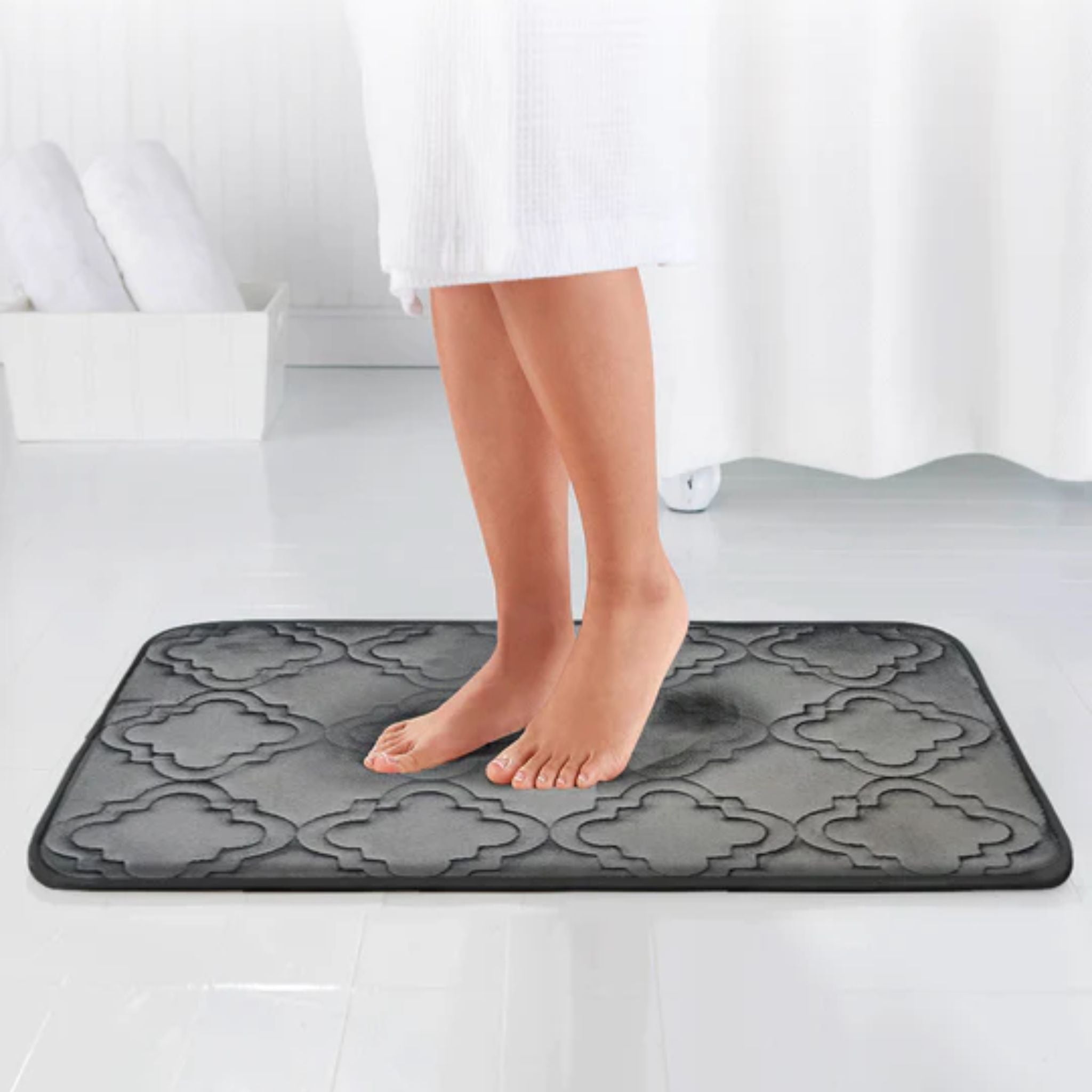 Anti Skid Memory Foam Mat (Dark Grey)