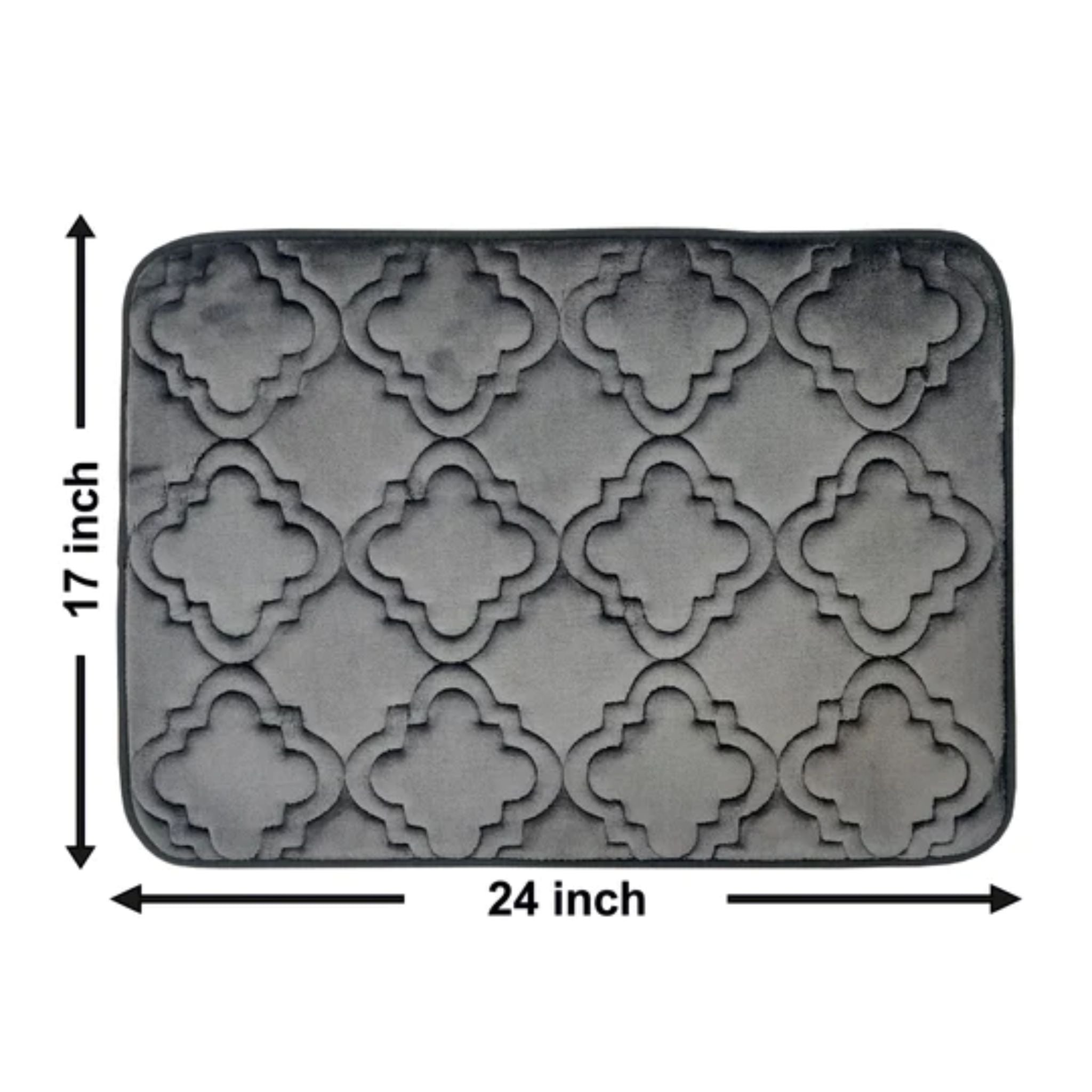 Anti Skid Memory Foam Mat (Dark Grey)