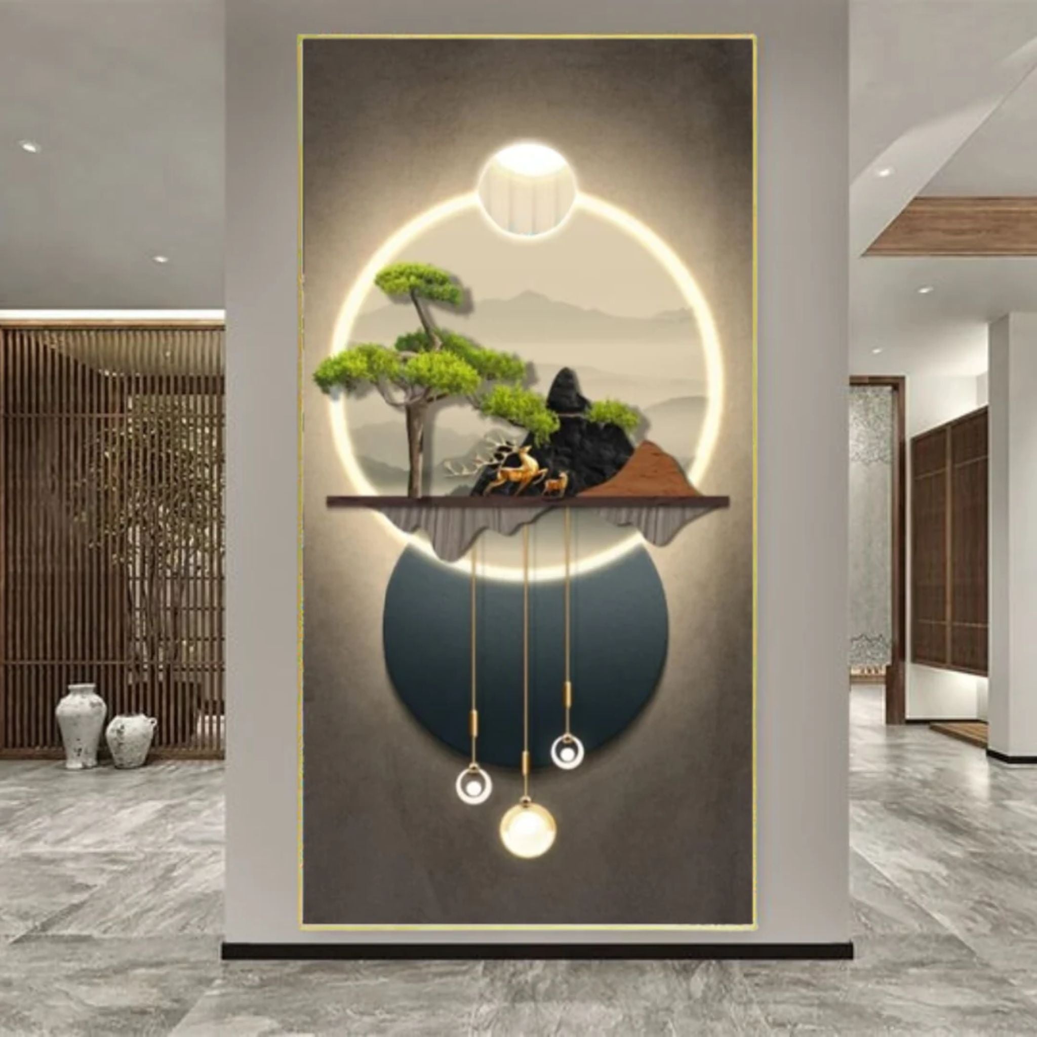 Serene Mountain LED Wall Art