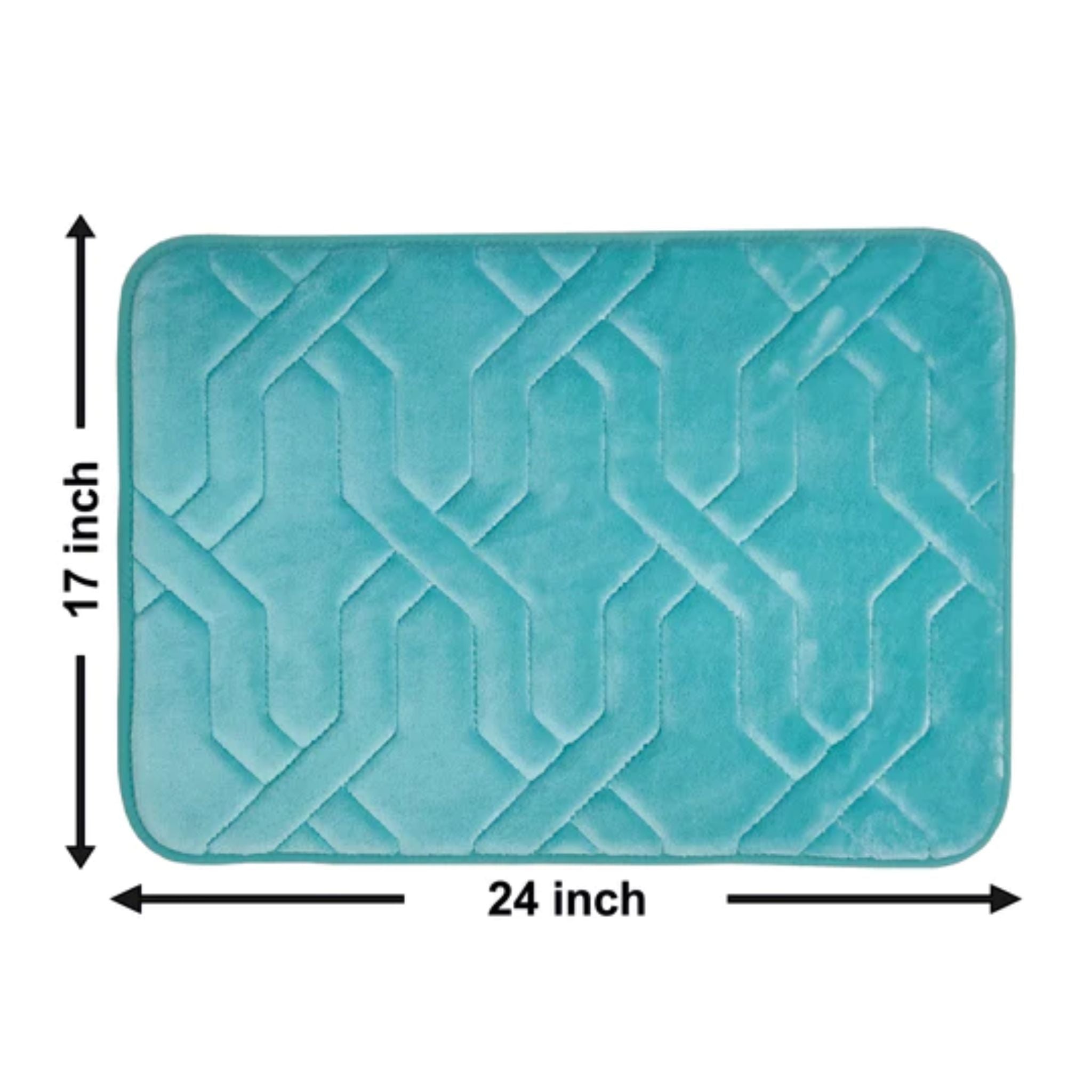 Anti Skid Memory Foam Mat (Arctic Blue)