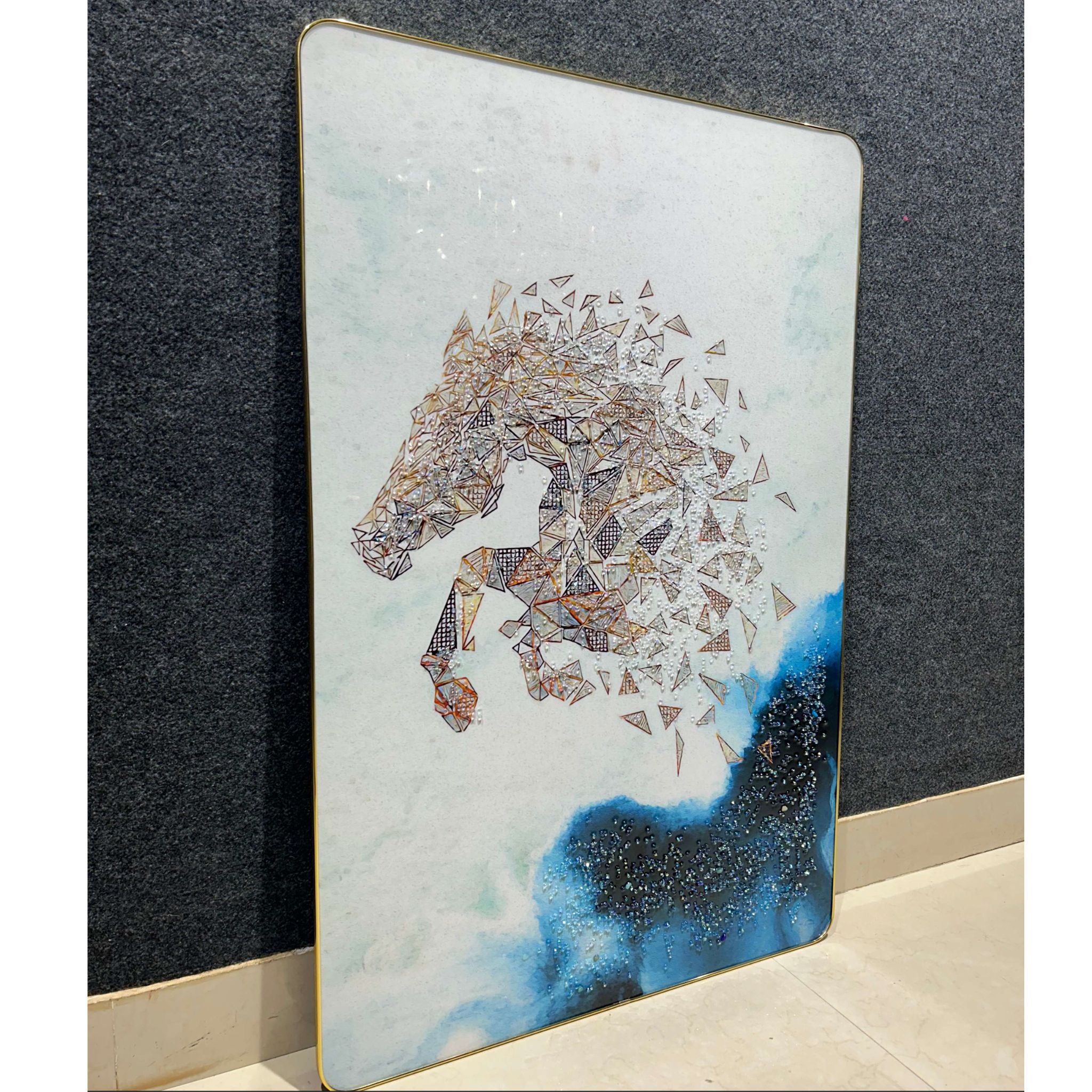 Gallop Mosaic Crystal Wall Painting