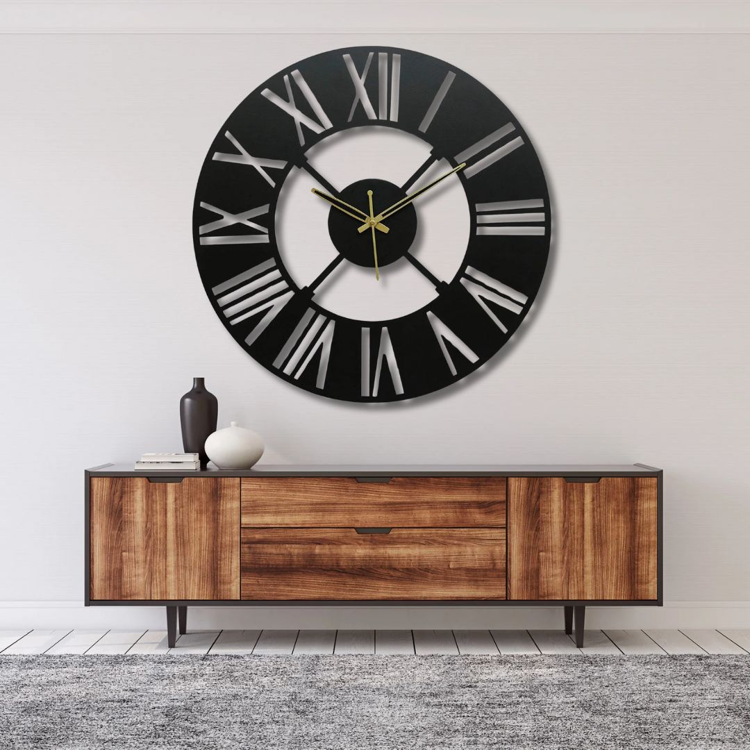 Reverse Roman Classic Wall Clock