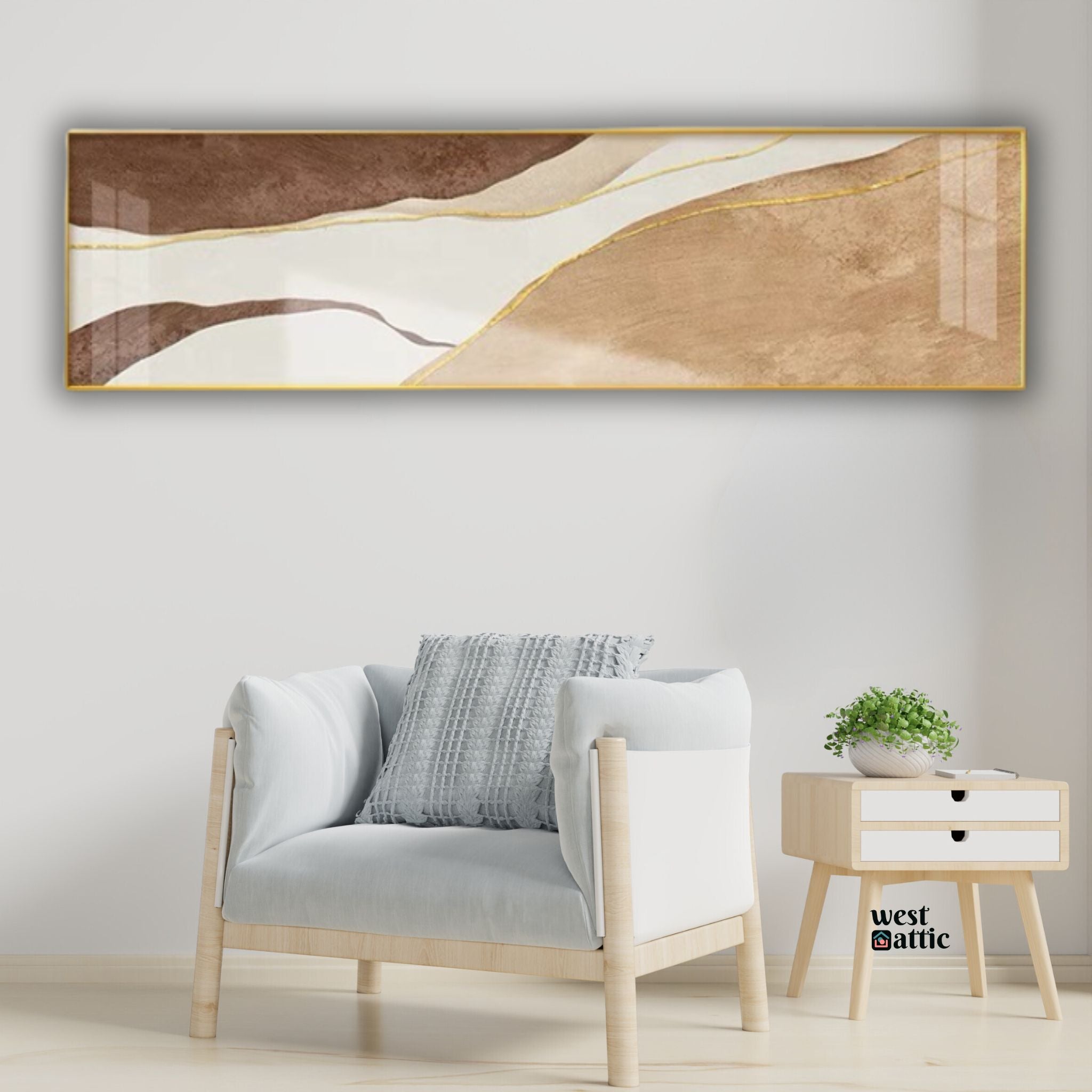 Abstract Earth Tone Crystal Wall Art