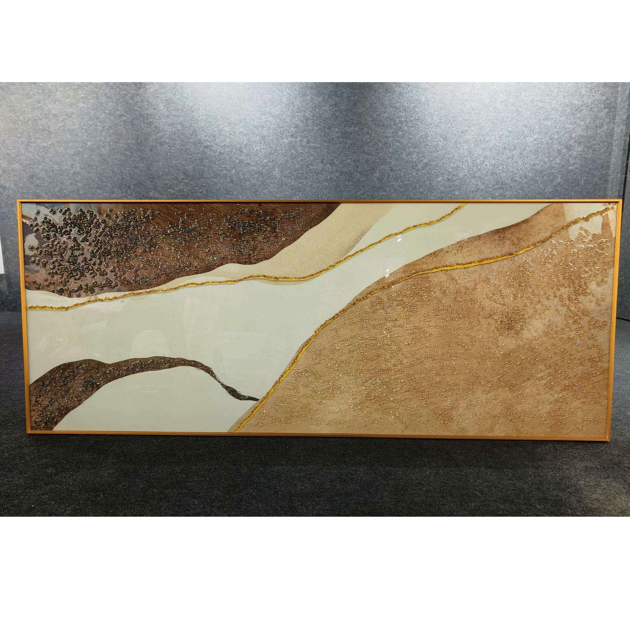 Abstract Earth Tone Crystal Wall Art