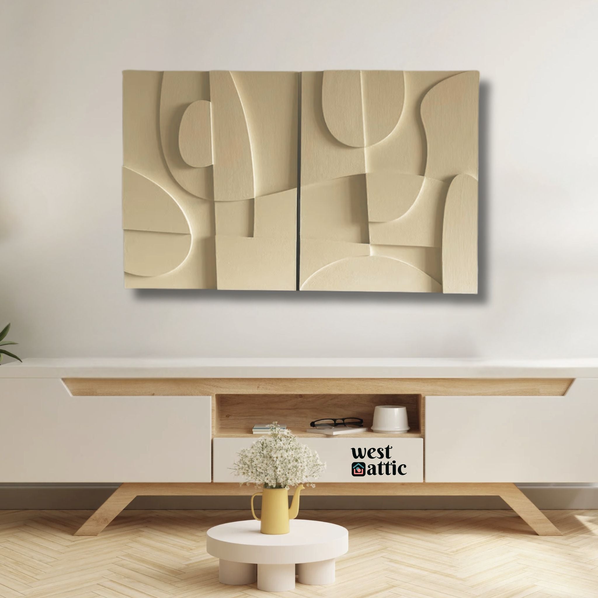 Abstract Neutral Tone Wall Art Painting