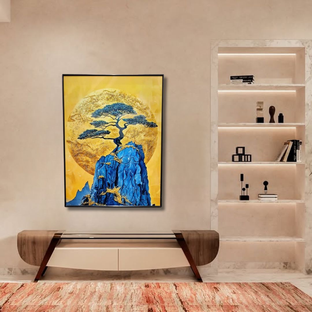 Abstract Tree Crystal Wall Frame