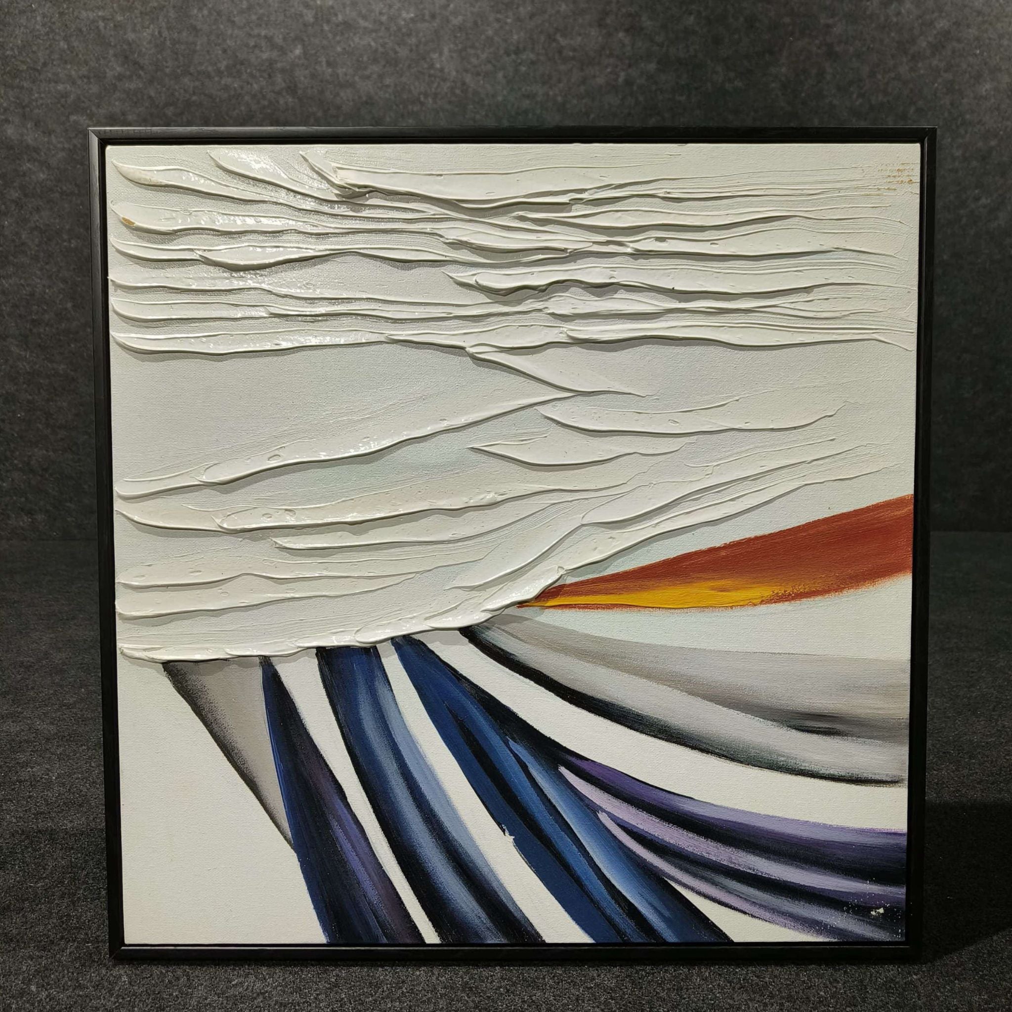 Abstract Waves Textured Painting