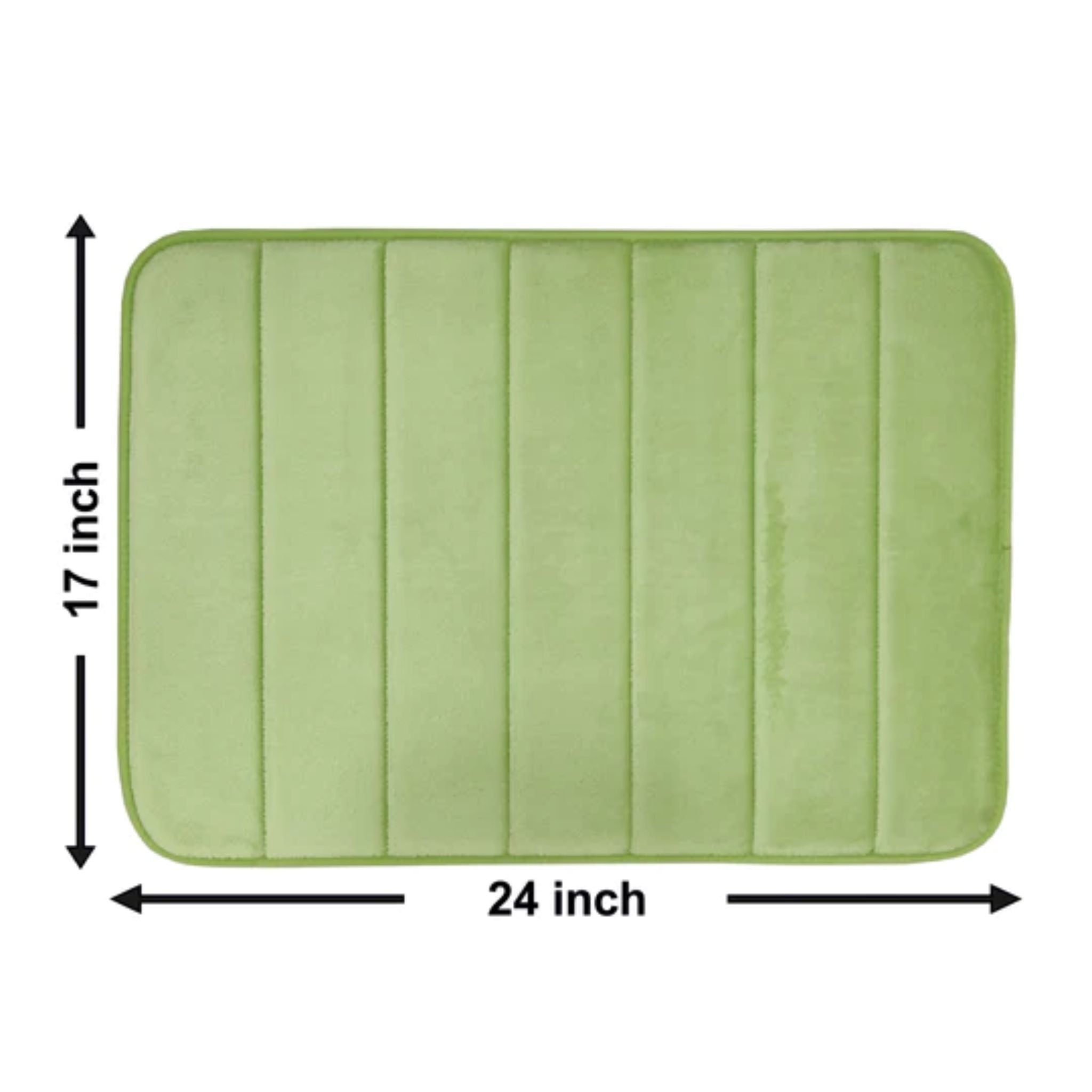 Anti Skid Memory Foam Mat (Green Color)