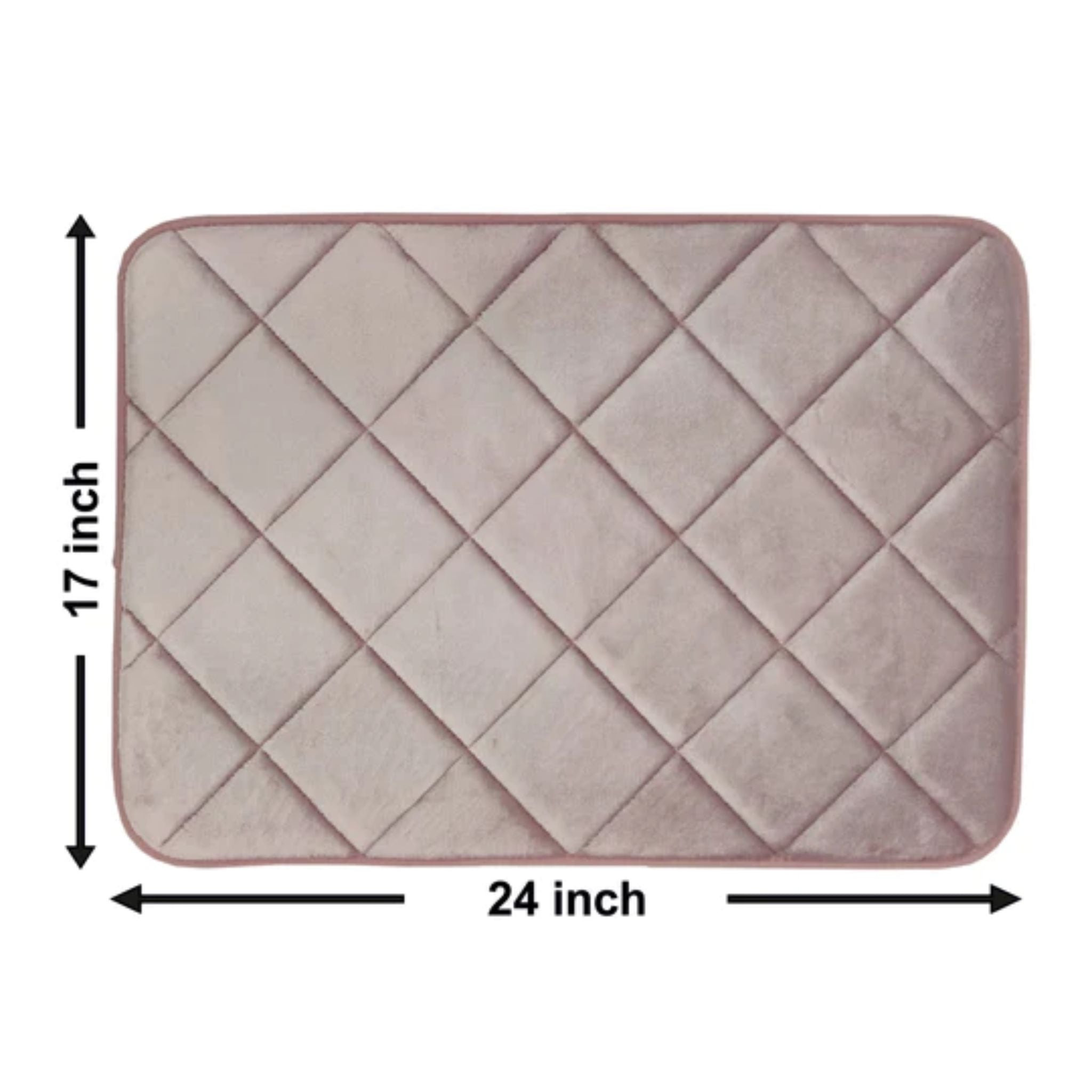 Anti Skid Memory Foam Mat (Dusty Pink)