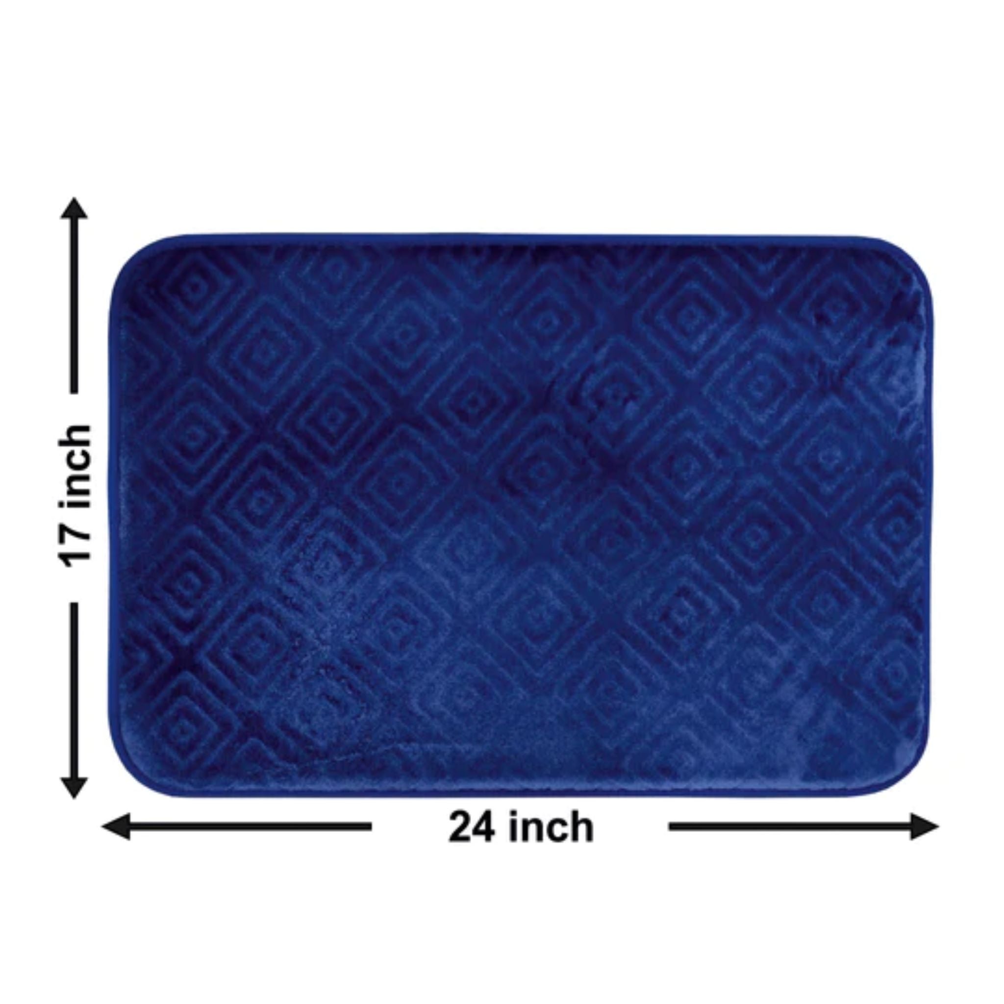Anti Skid Memory Foam Mat (Blue Color)