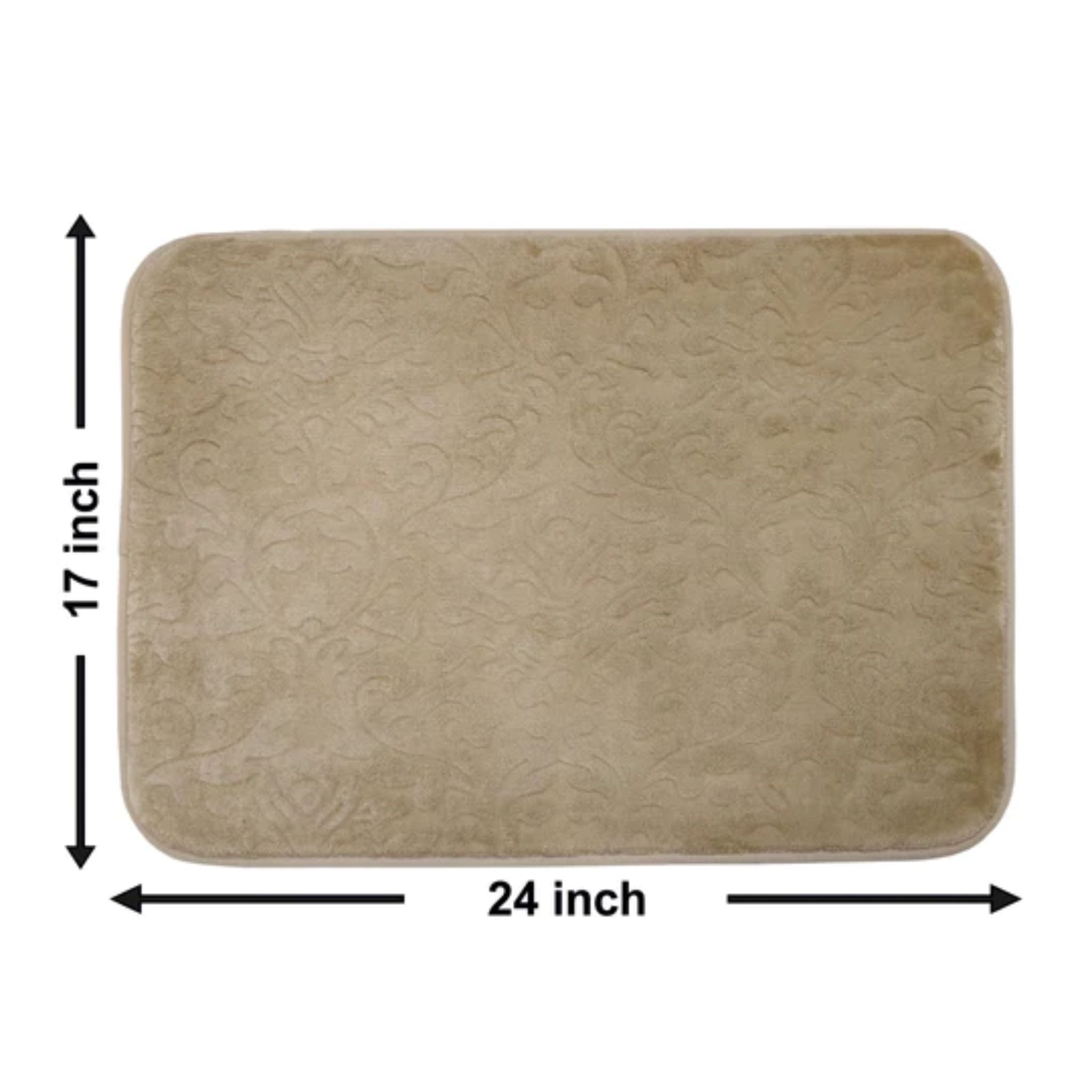 Anti Skid Memory Foam Mat (Beige Color)