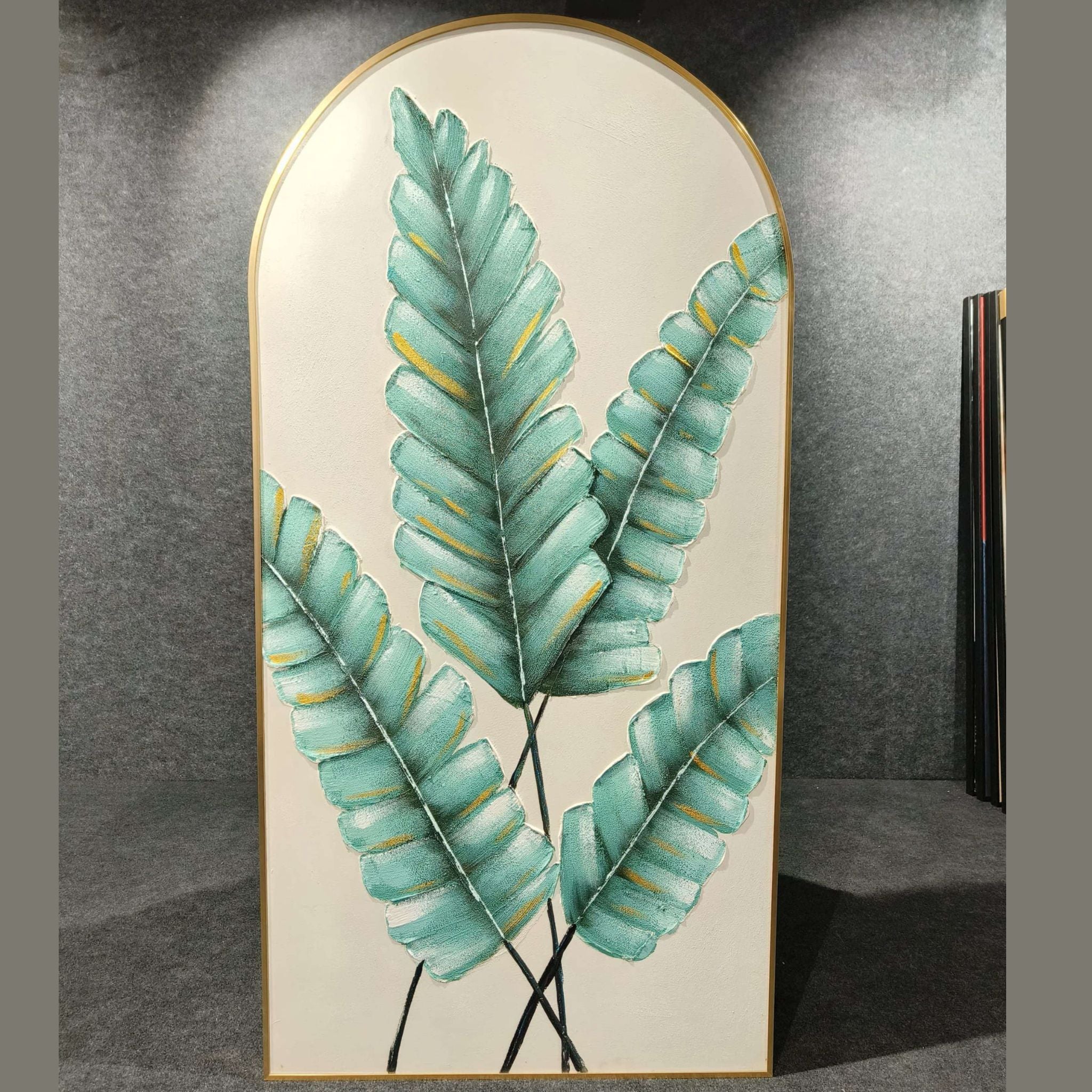 Arched Tropical Leaves Wall Art