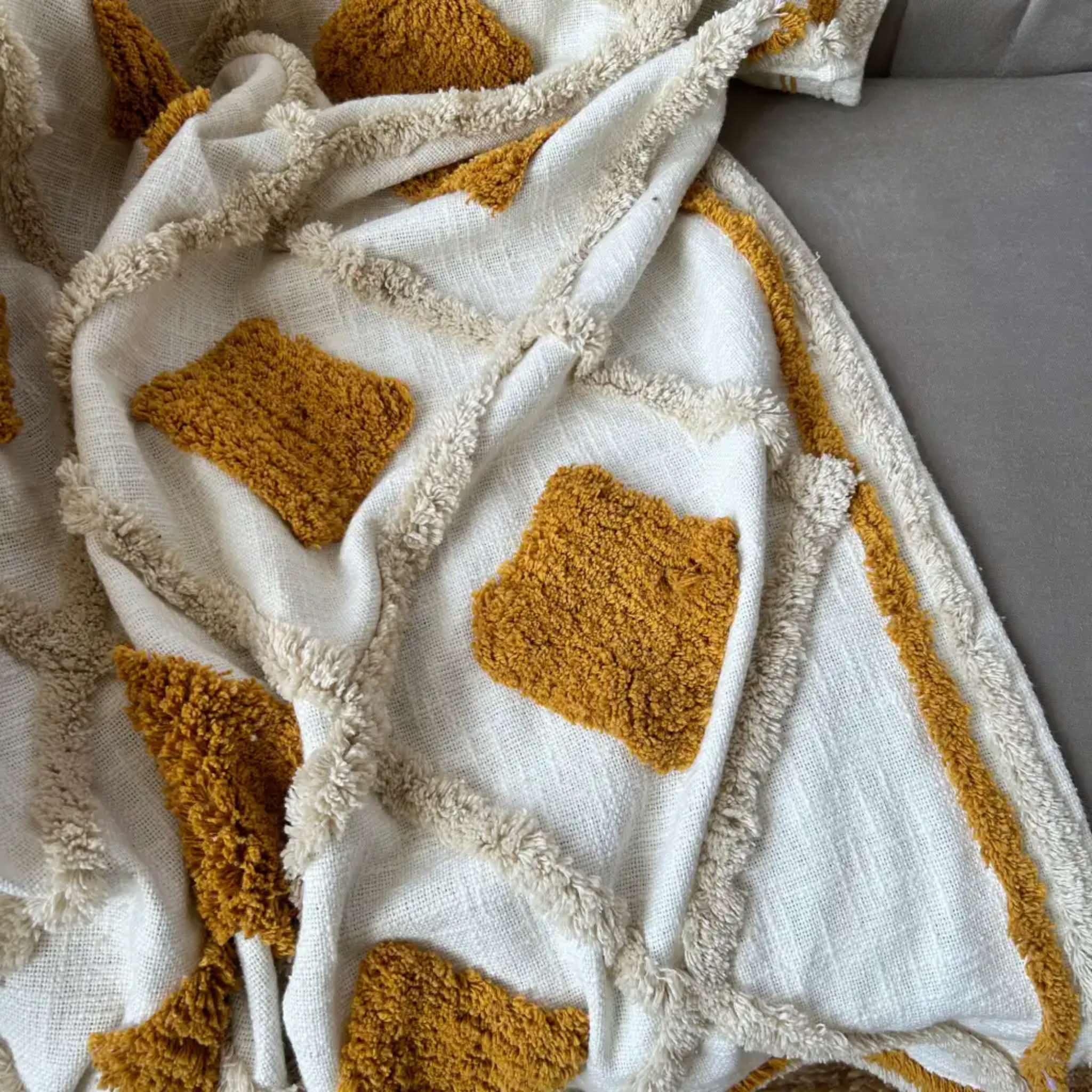 Autumn Yellow Sofa Throw