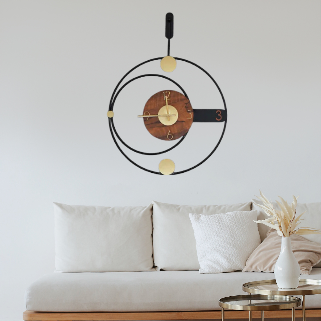 Time’s Orbit Wall Clock