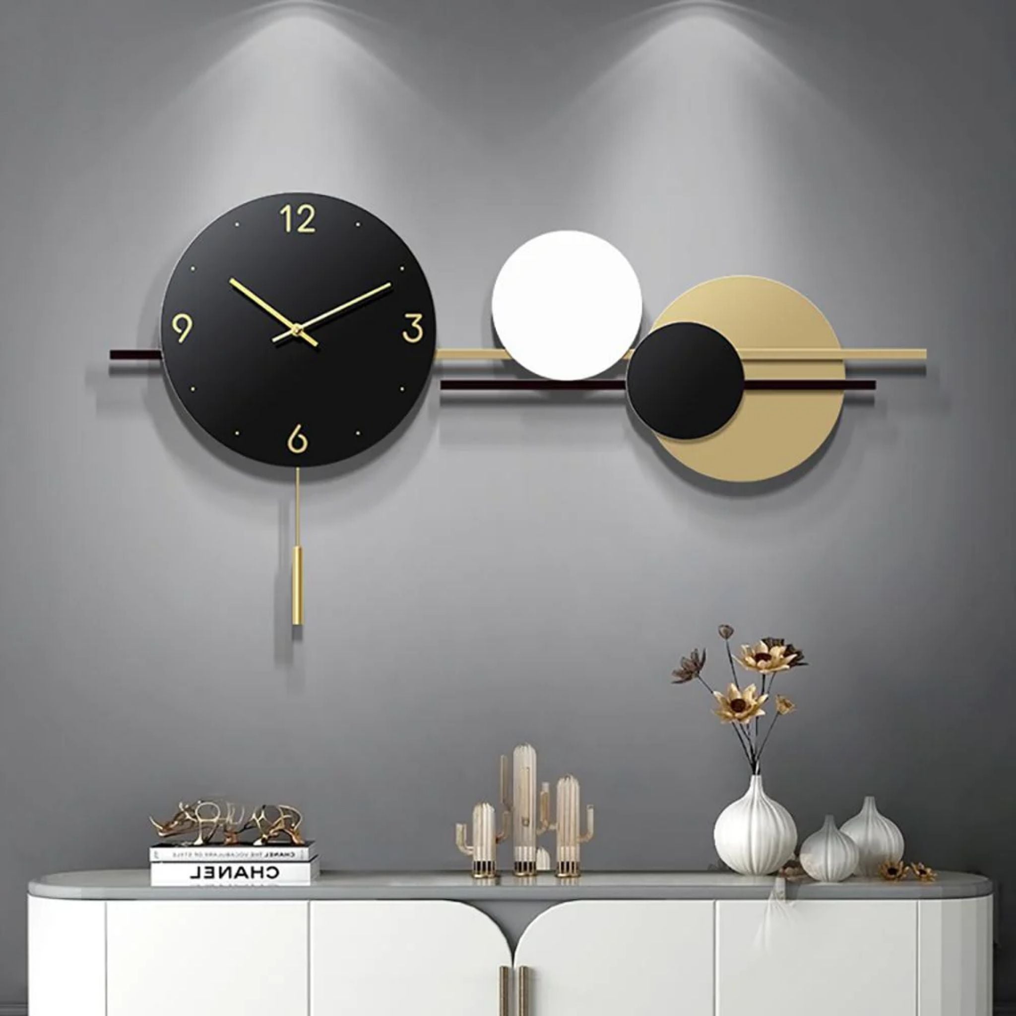 Black and Gold Pablo Wall Clock