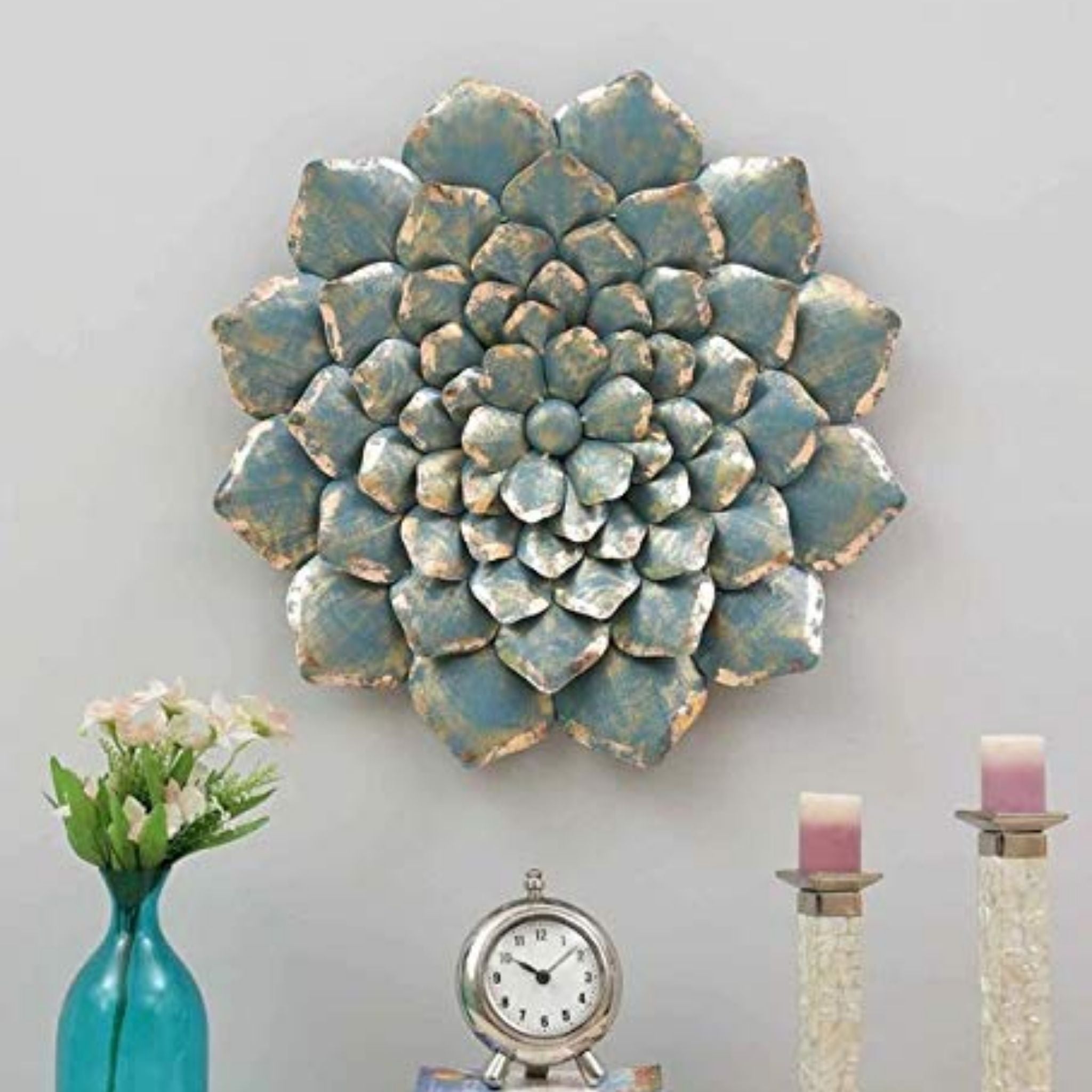 Dahlia Flower Metal Wall Art