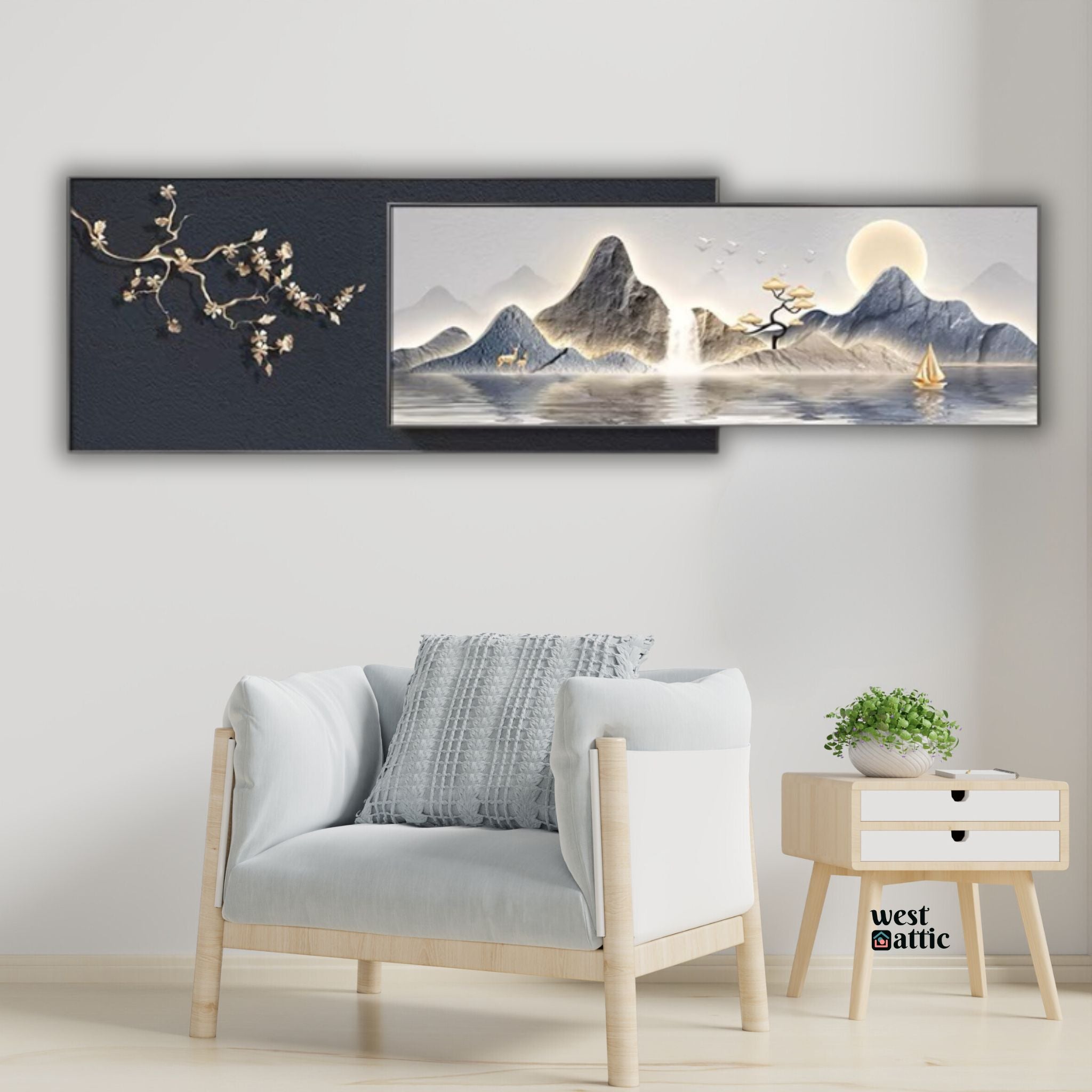 Blossom & Peaks Scenic Crystal Wall Art