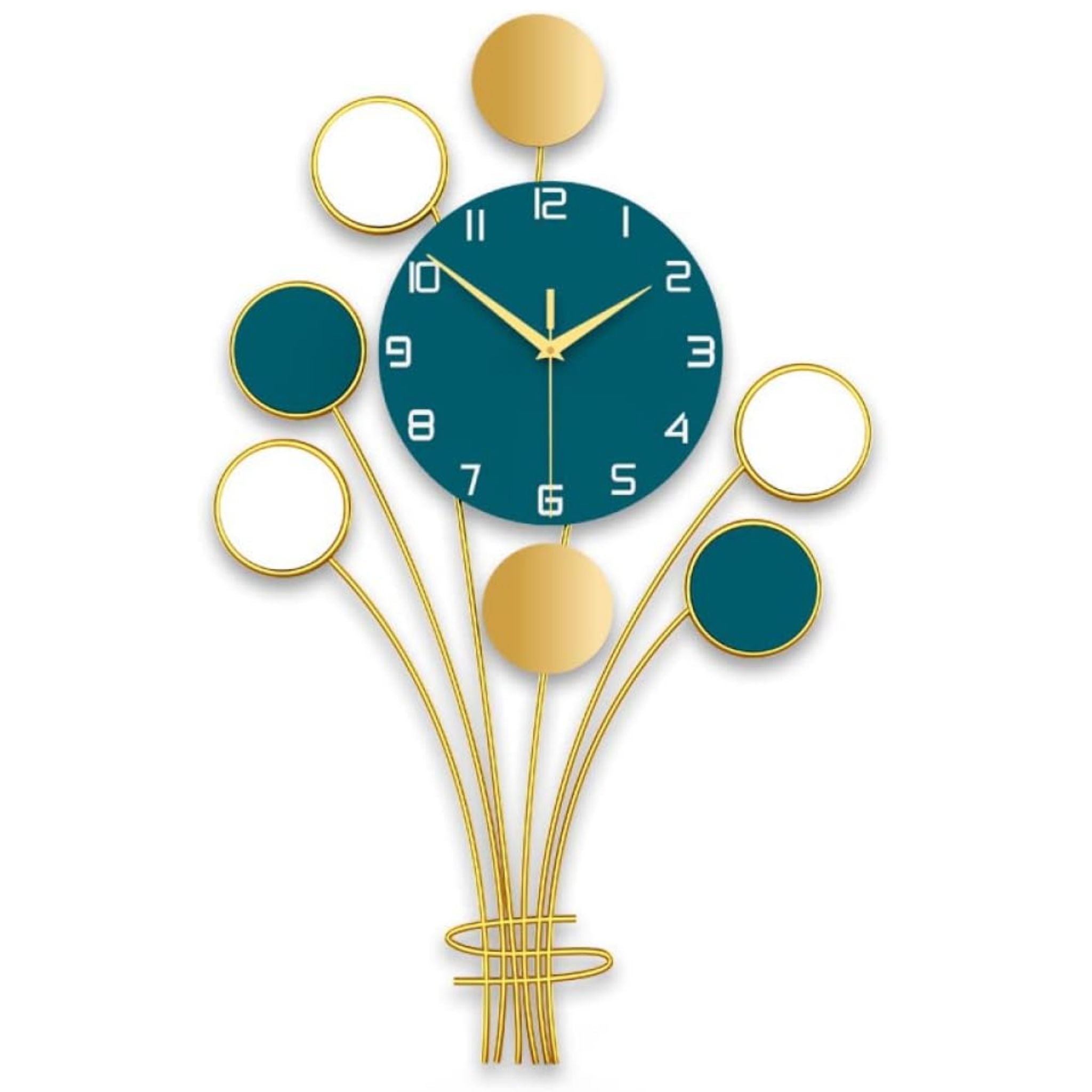 Bouquet Style Metal Wall Clock