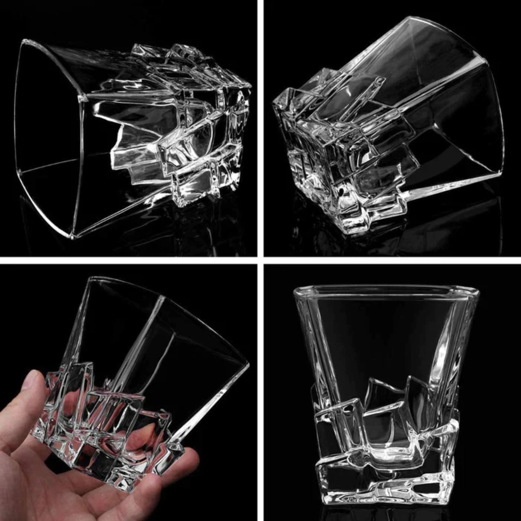 Brick Style Whiskey Glass - Set of 6