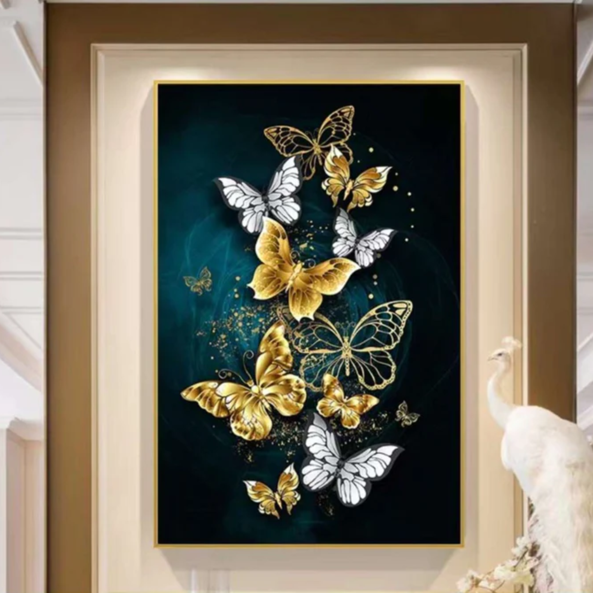 Butterfly Dreamscape Crystal Wall Painting