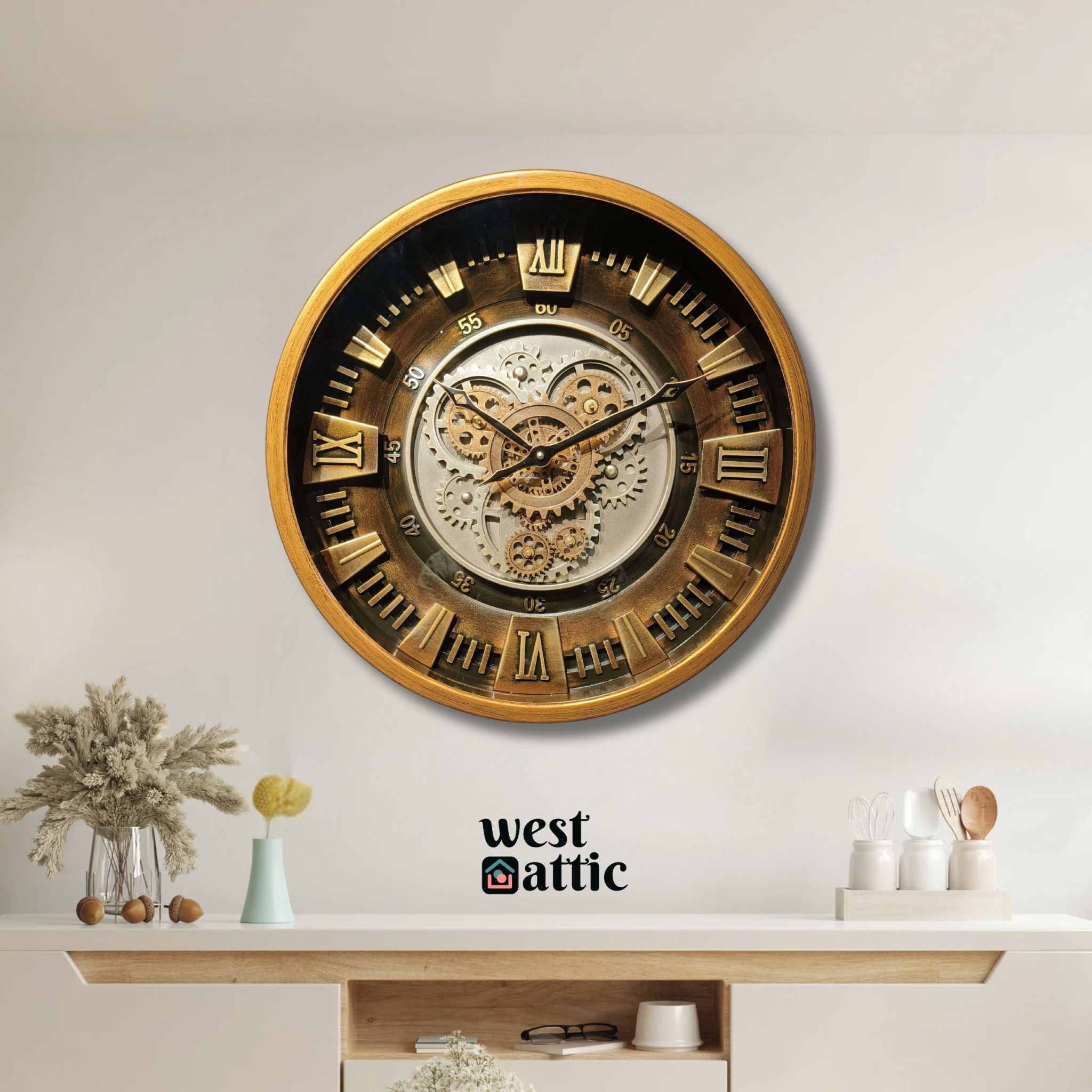 Classic Gear Dial Wall Clock