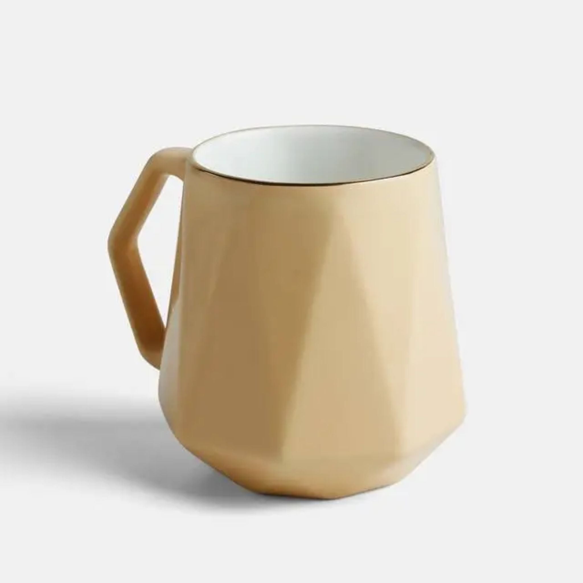 Diamond Mug with Gold Rim