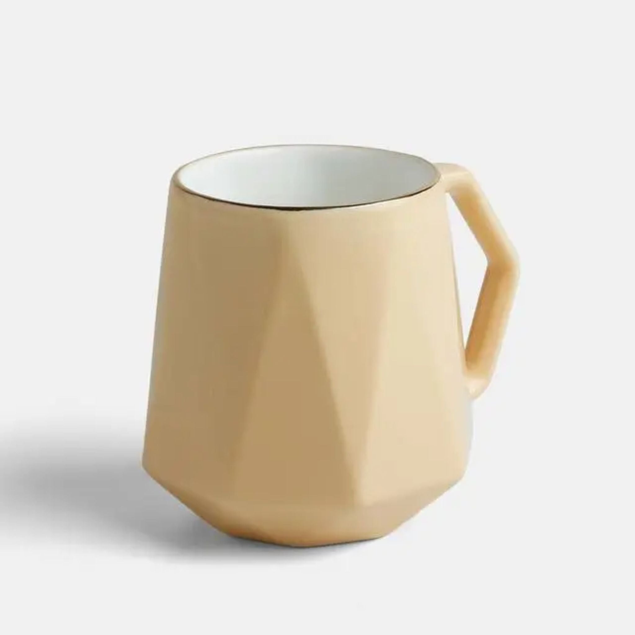 Diamond Mug with Gold Rim