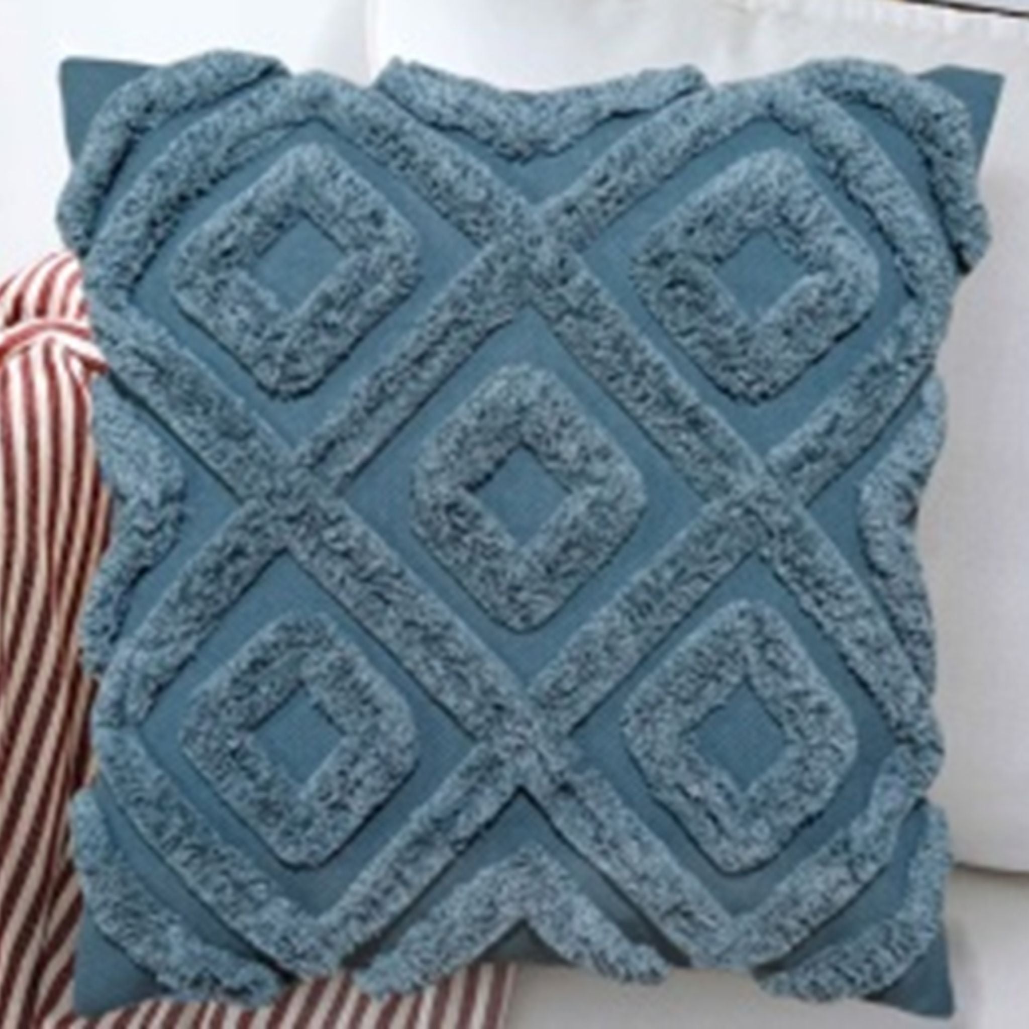 Diamond Tufted Cushion Cover - Grey