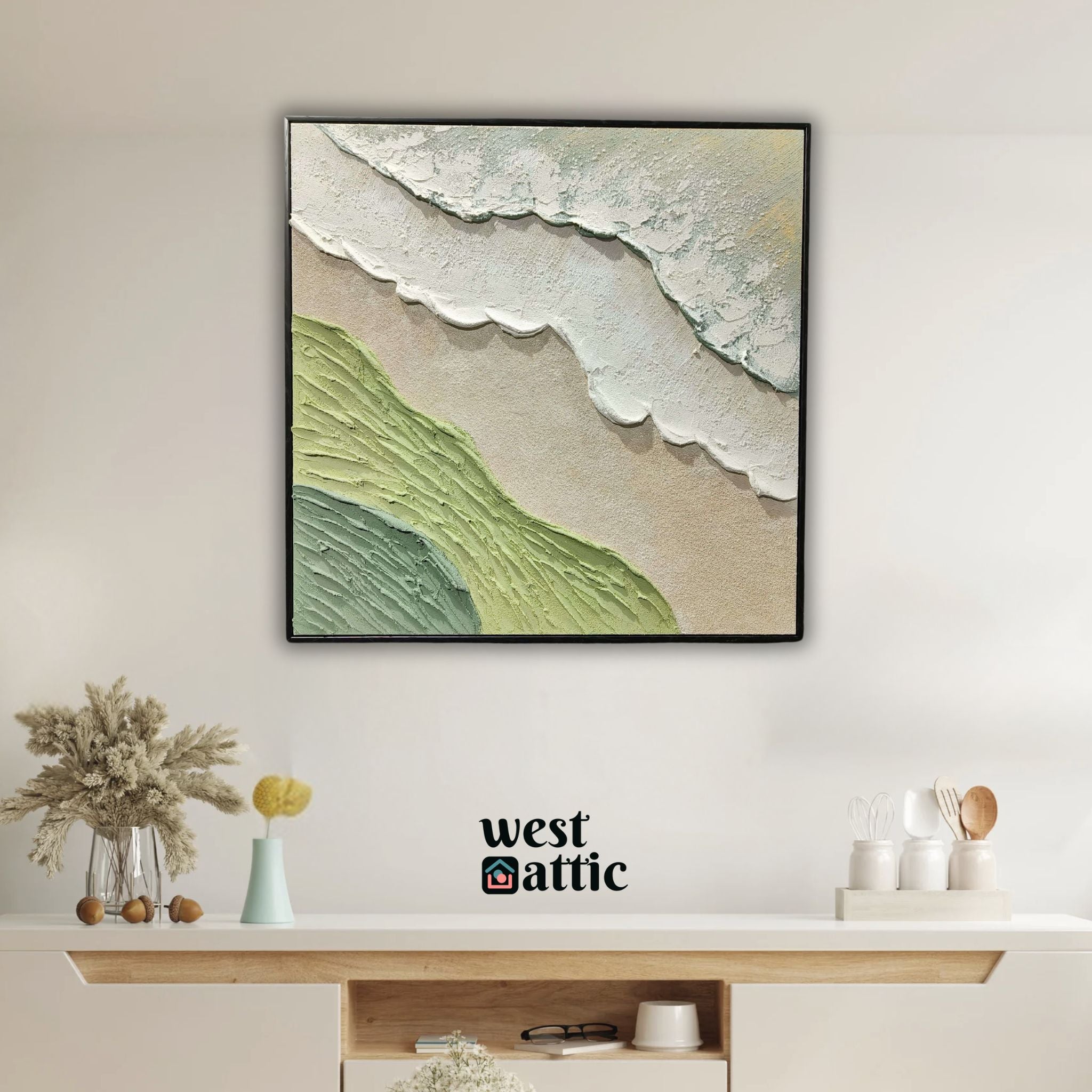 Earth Meets Grass Textured Painting