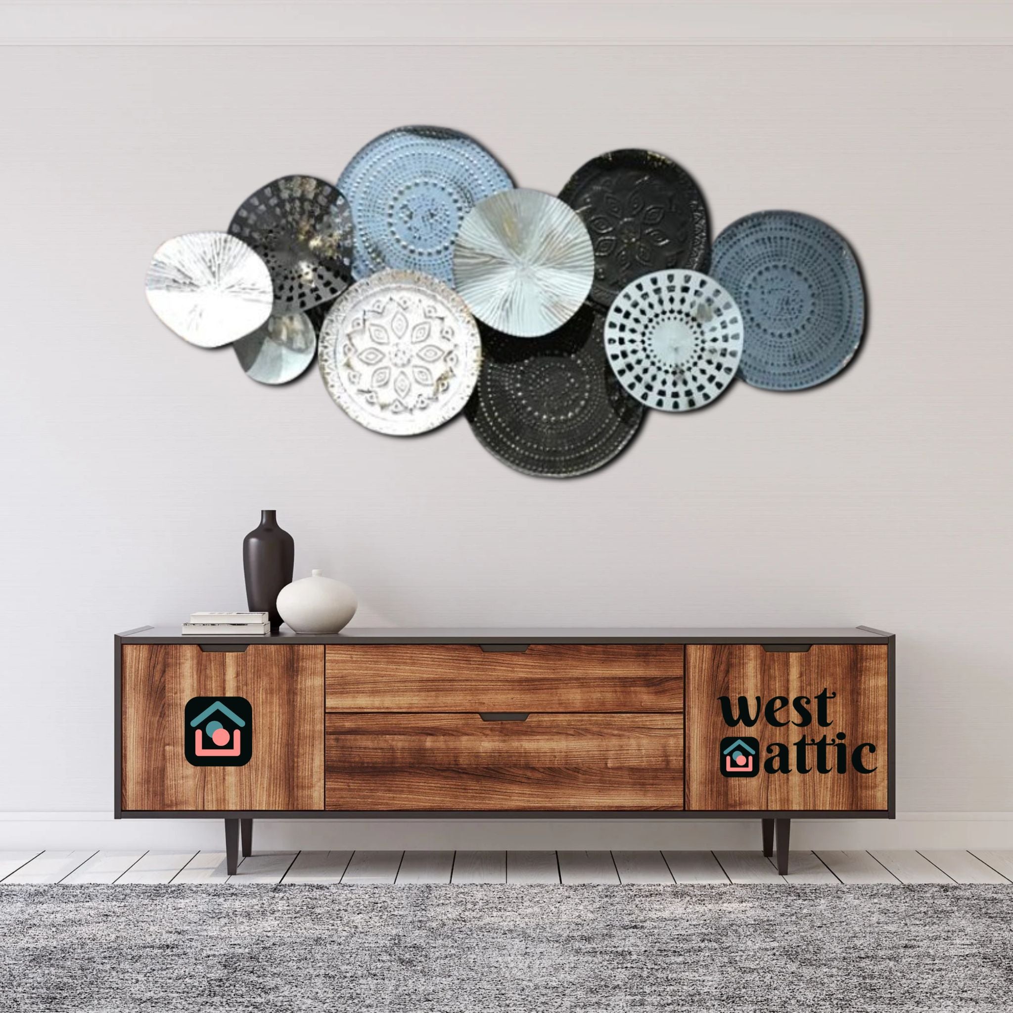 Eclectic Circles Metal Wall Art