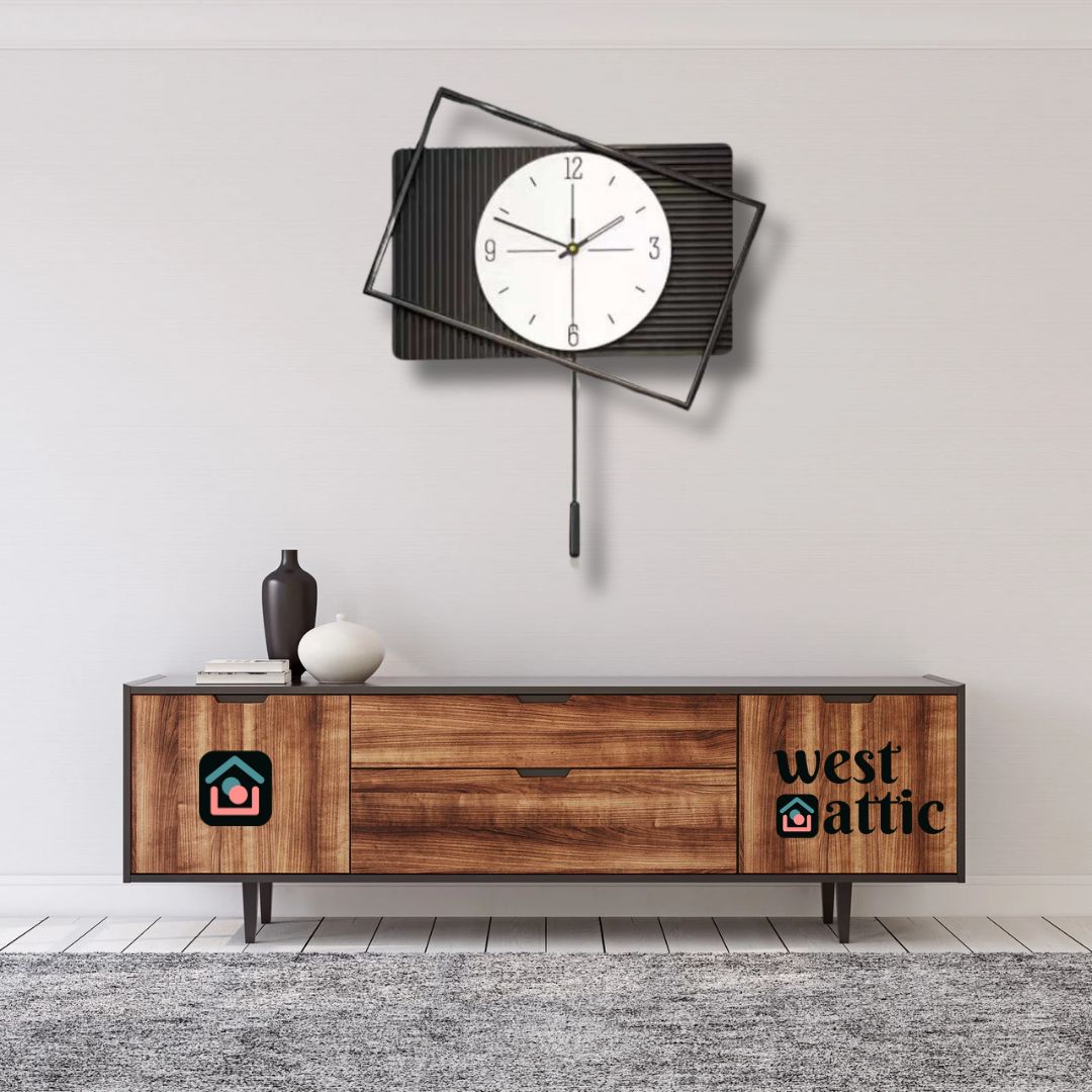 Edgy Black Wall Clock