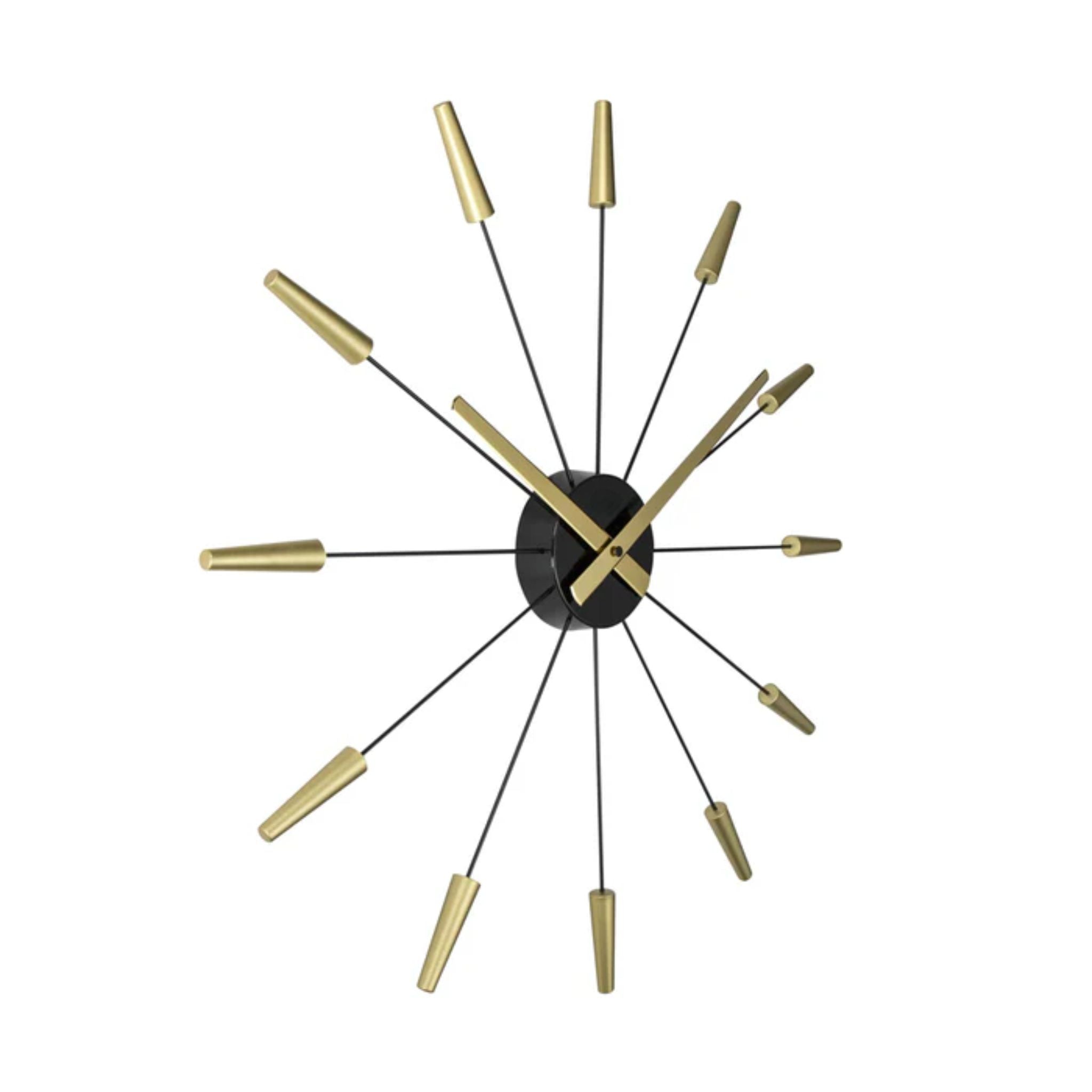 Elegance Edge Black & Gold Wall Clock