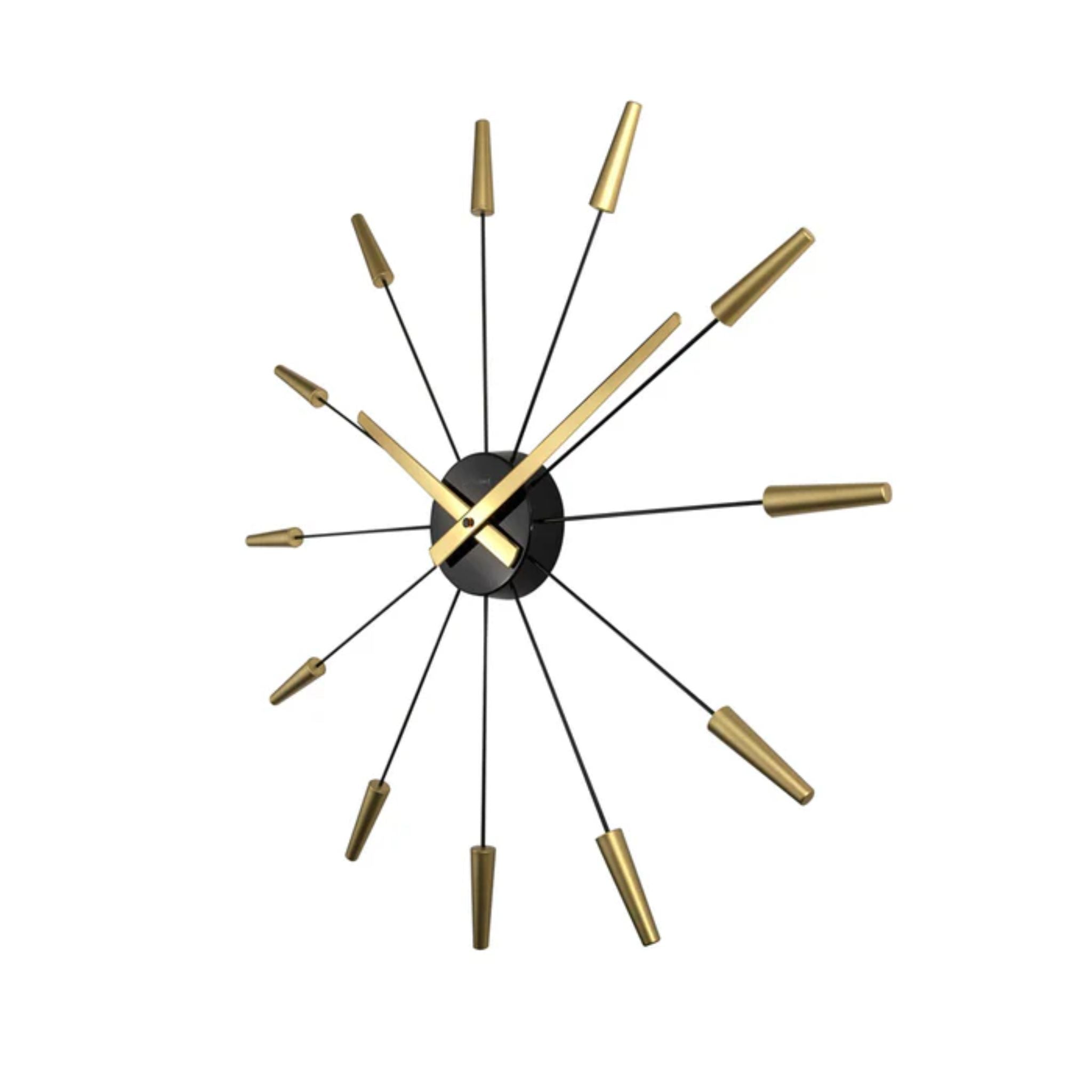 Elegance Edge Black & Gold Wall Clock