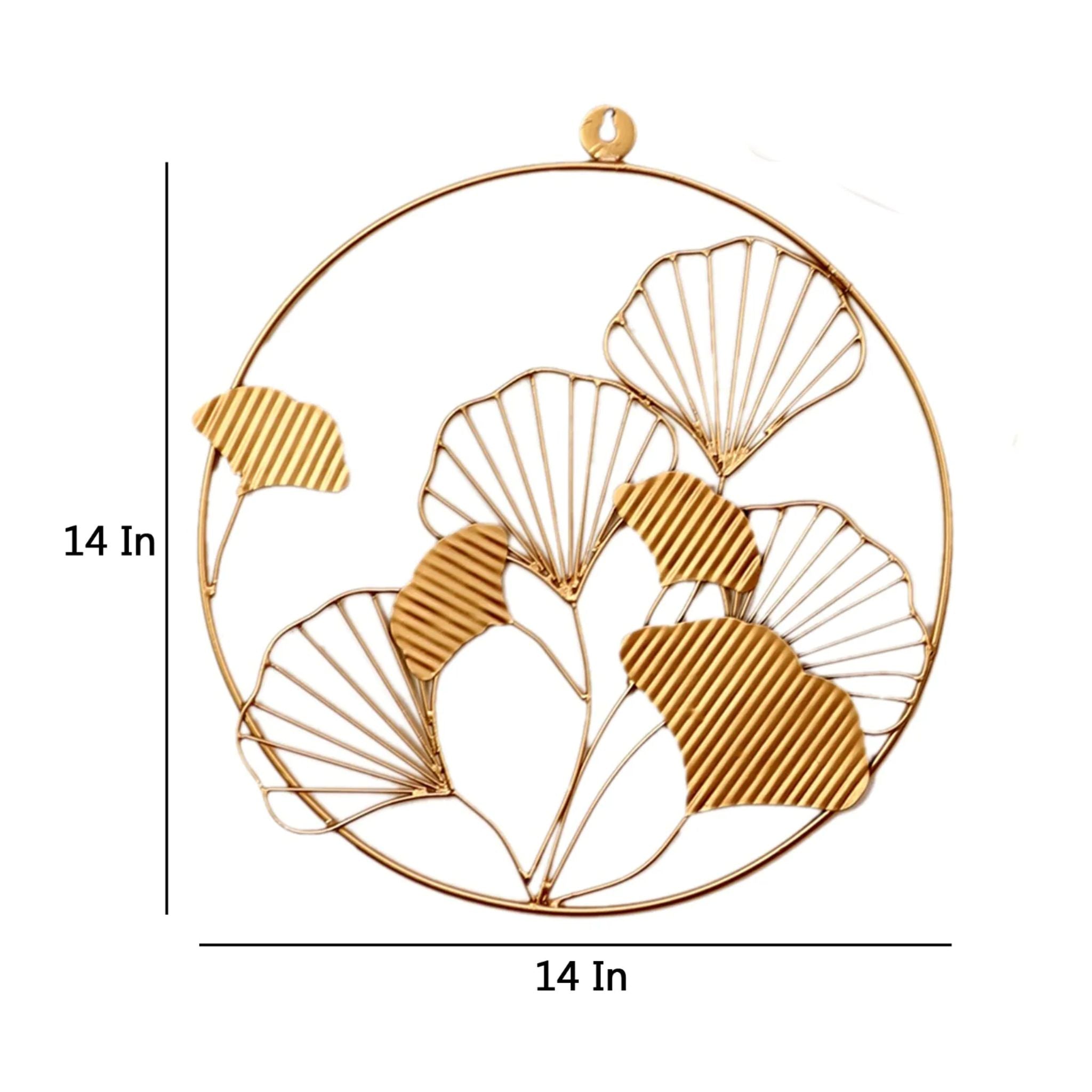 Elegance in Motion - Set of 3 Metal Wall Art: Iron Leaves