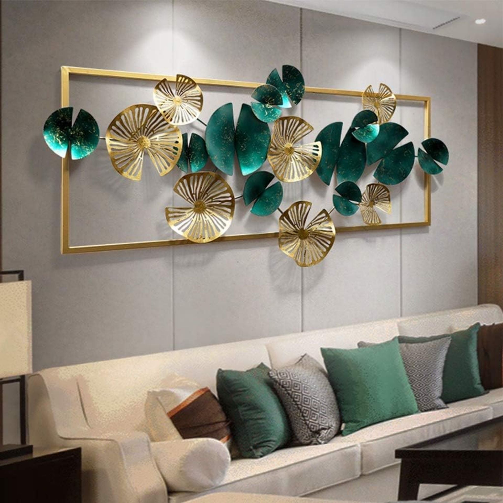 Emerald Elegance Metal Wall Art