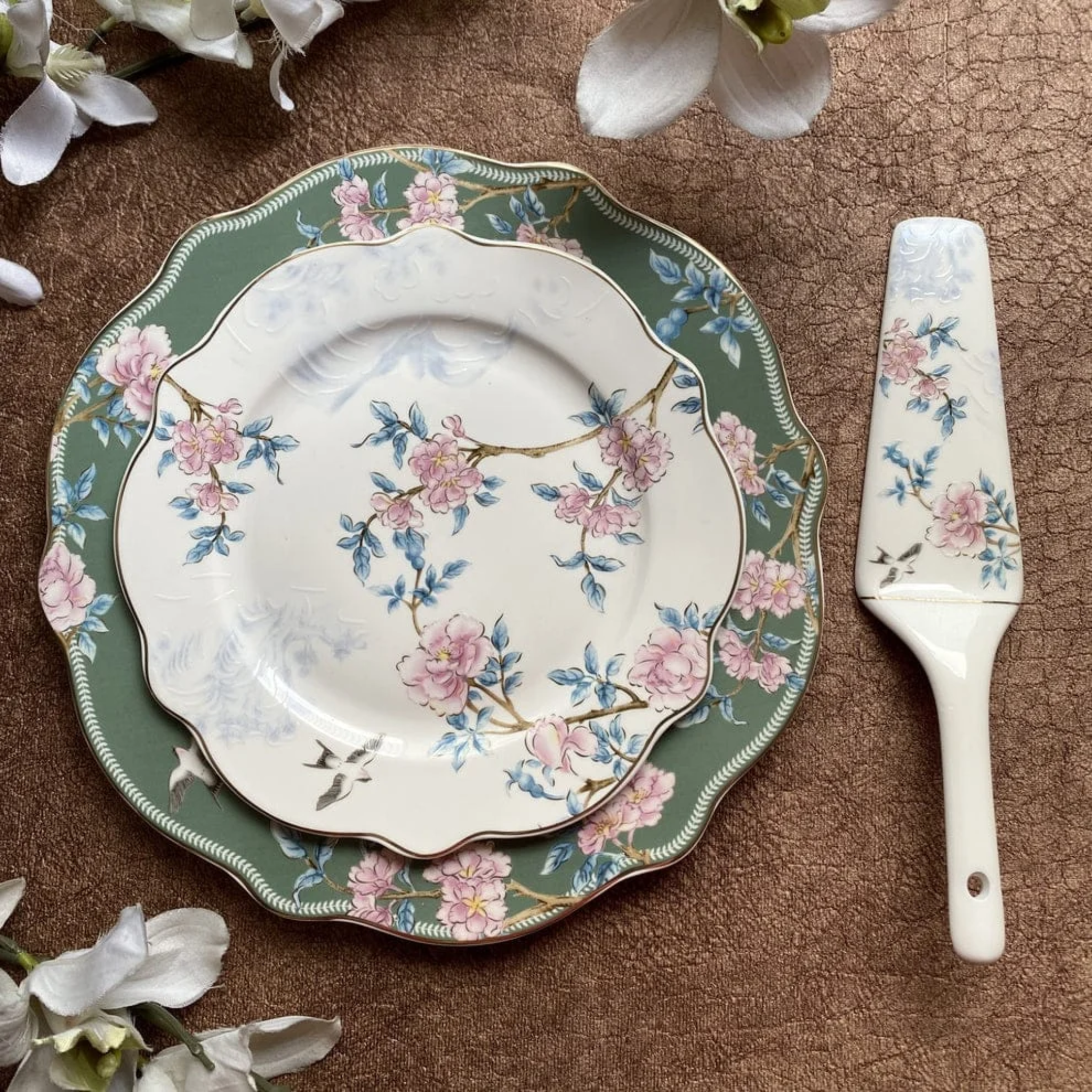 English Garden Porcelain Plate - Set of 8