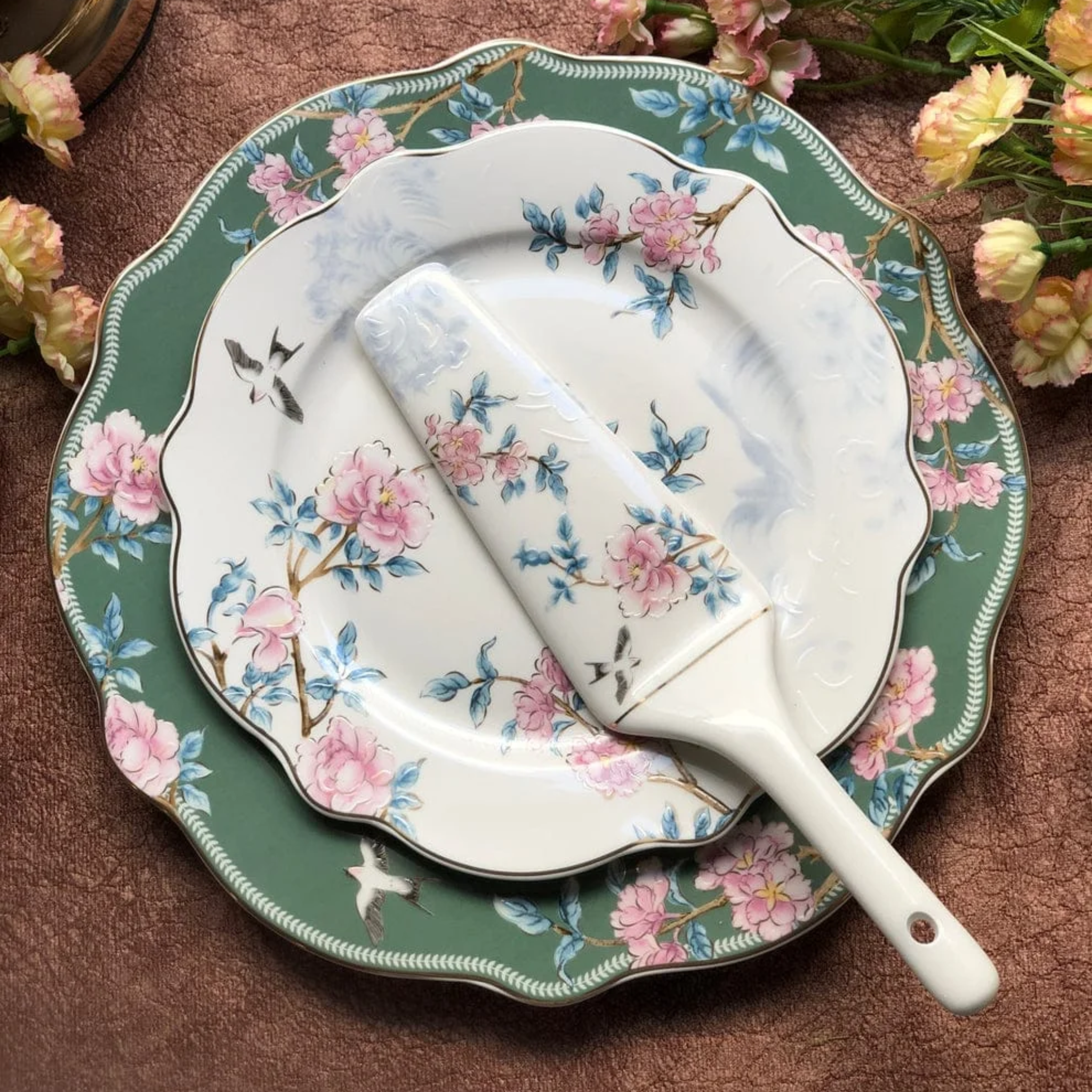 English Garden Porcelain Plate - Set of 8