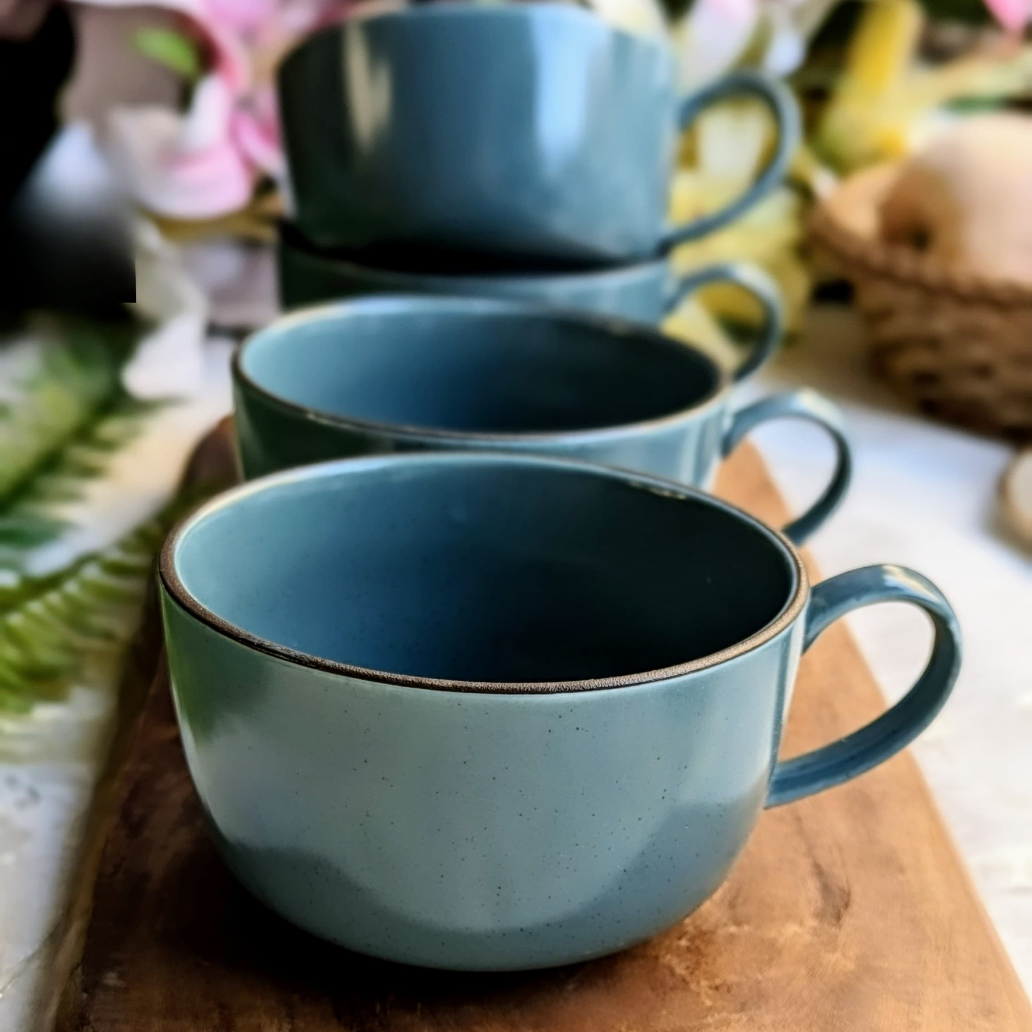 Galaxy Blue Coffee Mugs - Set of 4